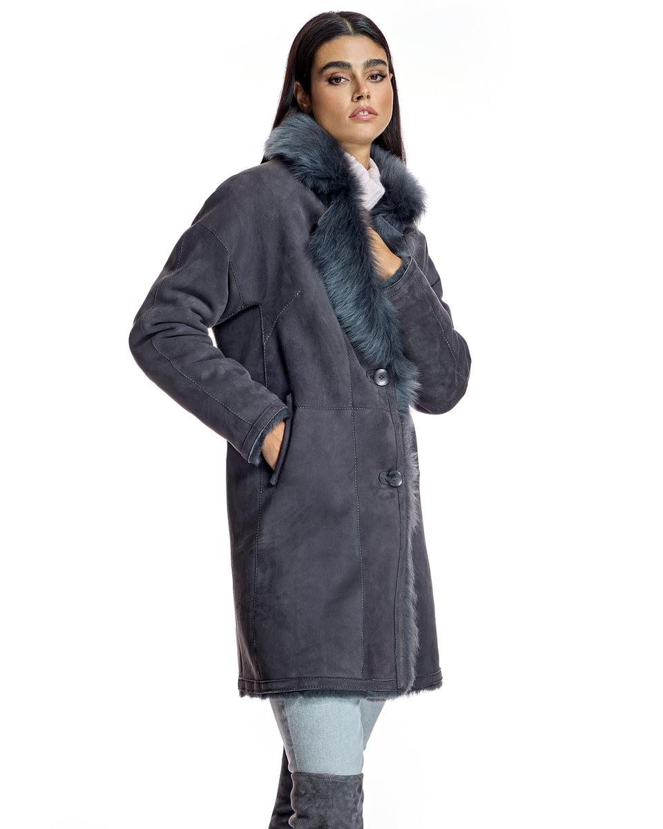 Julia & Stella by Maximilian Reversible Shearling Jacket-Maximilian Product Image