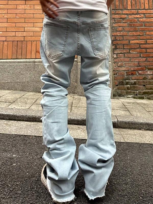 Men's Ripped Loose Jeans Product Image