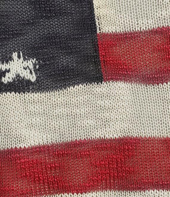 Angie Sleeveless American Flag Knit Tank Top Product Image