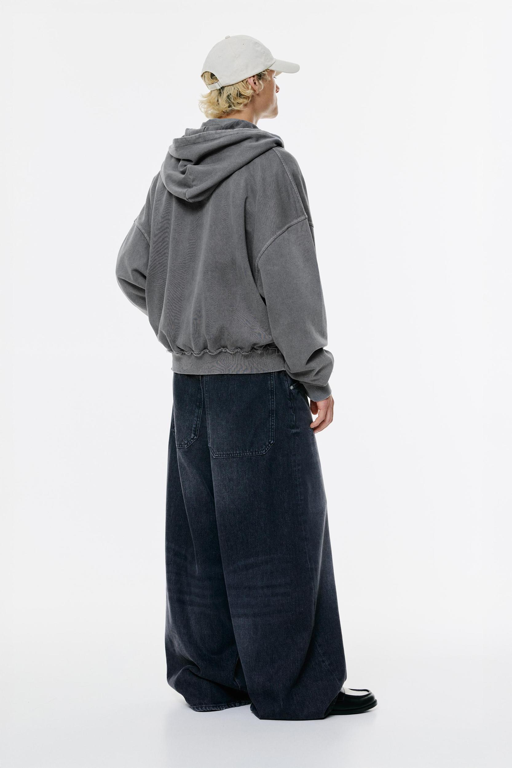 Frayed zip-up hoodie Product Image