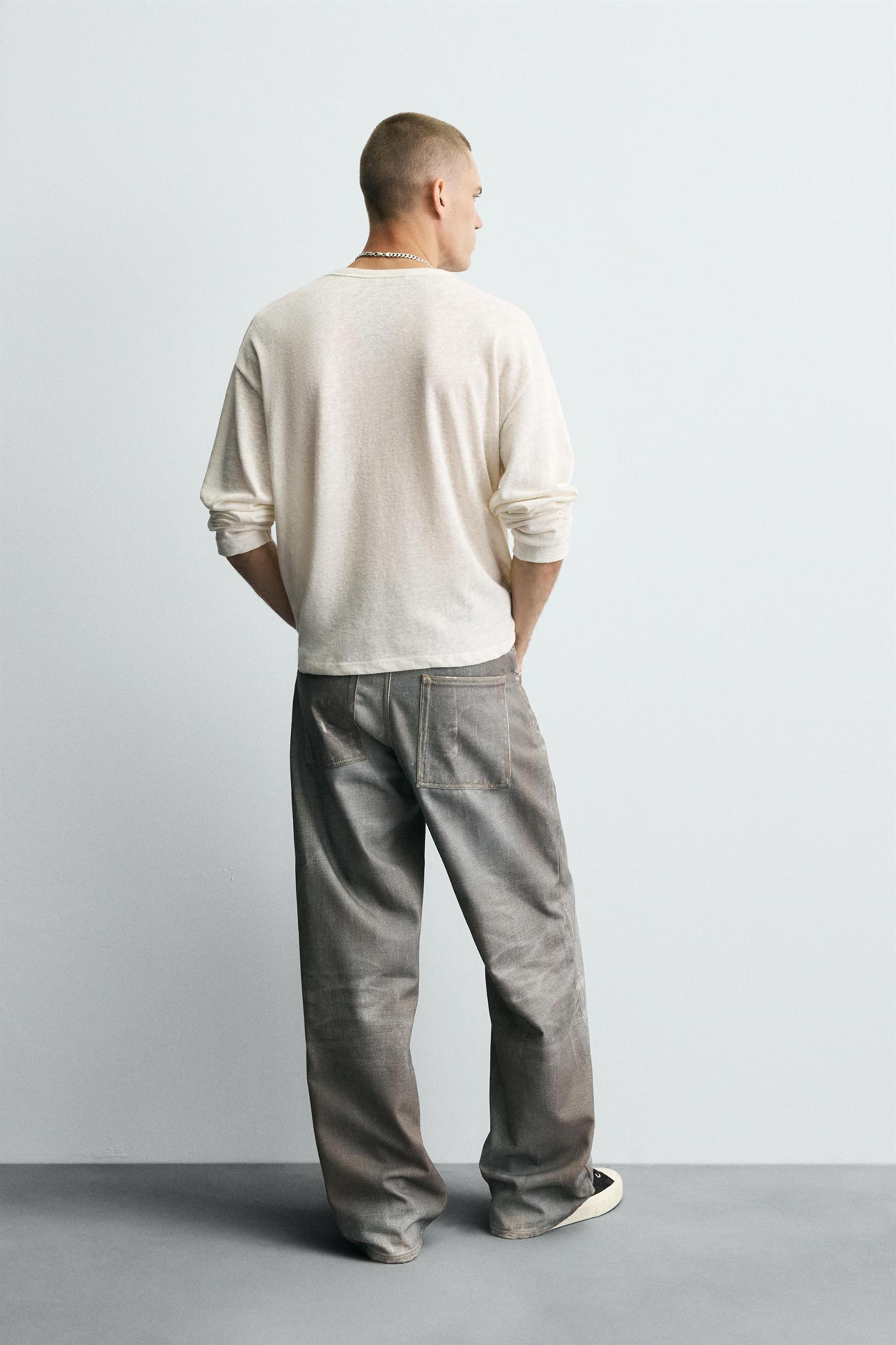 PRINTED BAGGY FIT JEANS Product Image