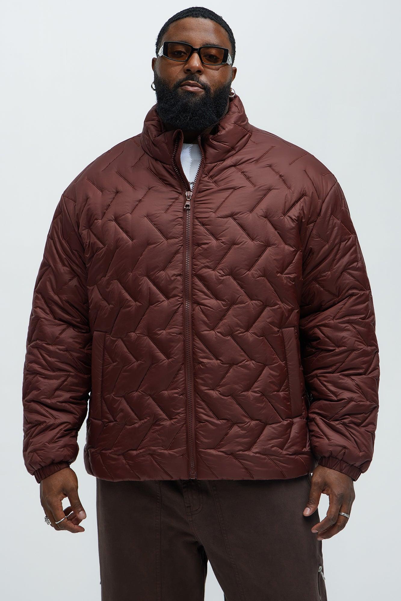 Off Road Quilted Jacket - Burgundy Product Image