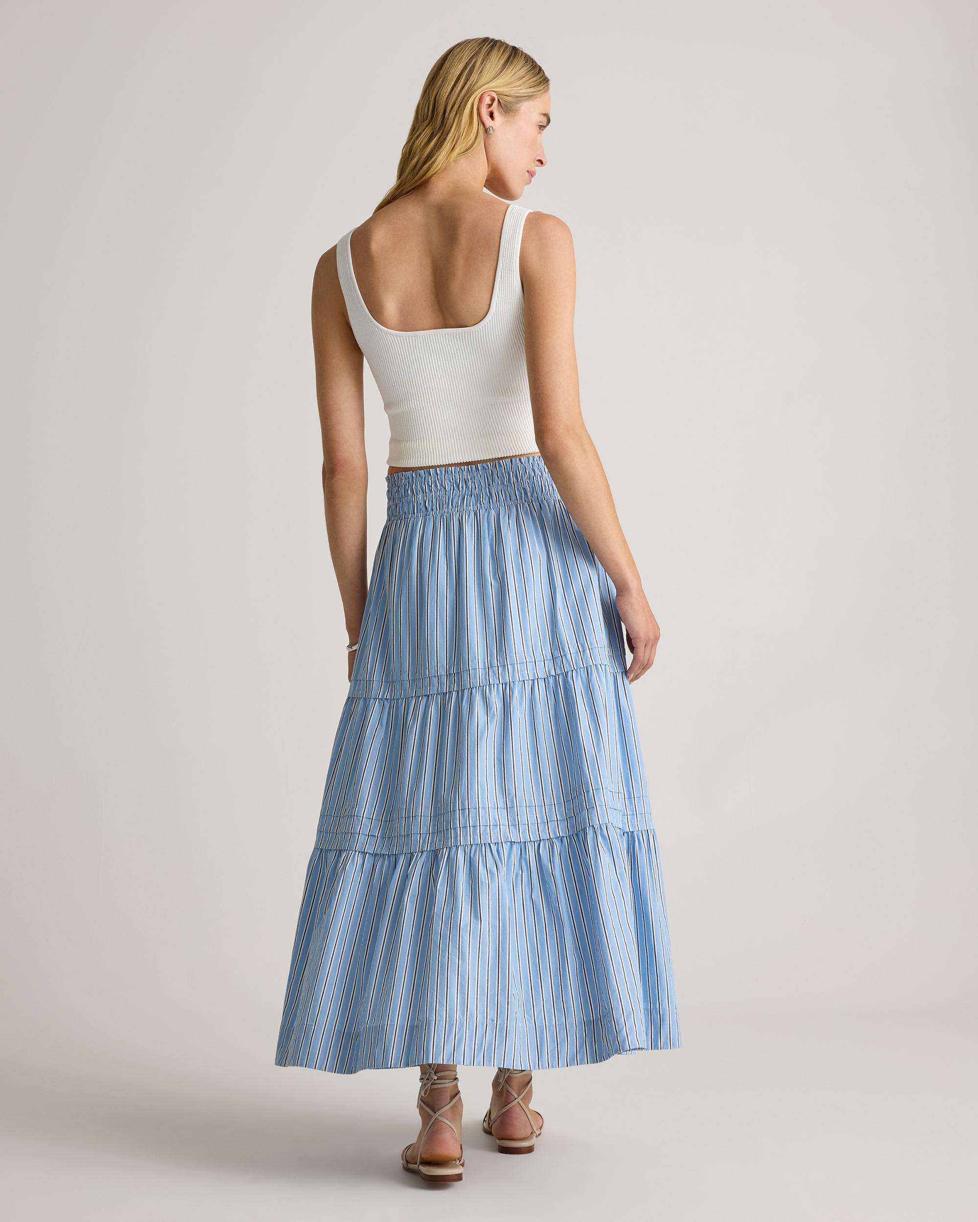 Quince | Women's Poplin Tiered Maxi Skirt Organic Cotton Product Image