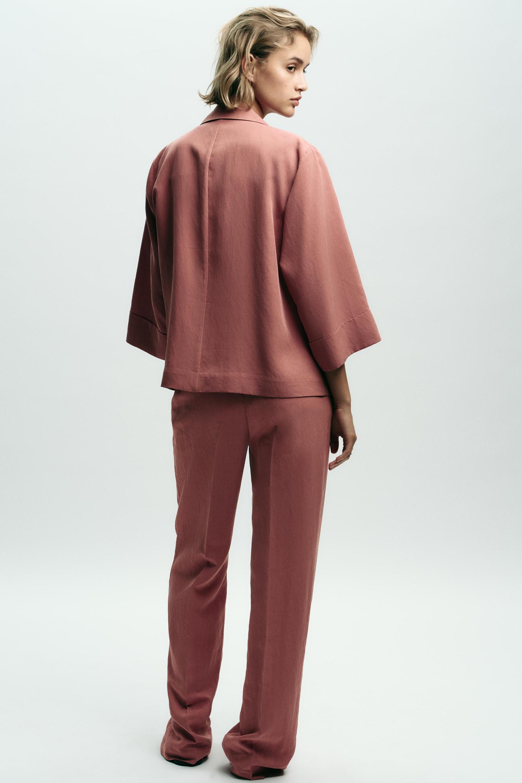 DOUBLE-BREASTED FRENCH SLEEVE BLAZER Product Image