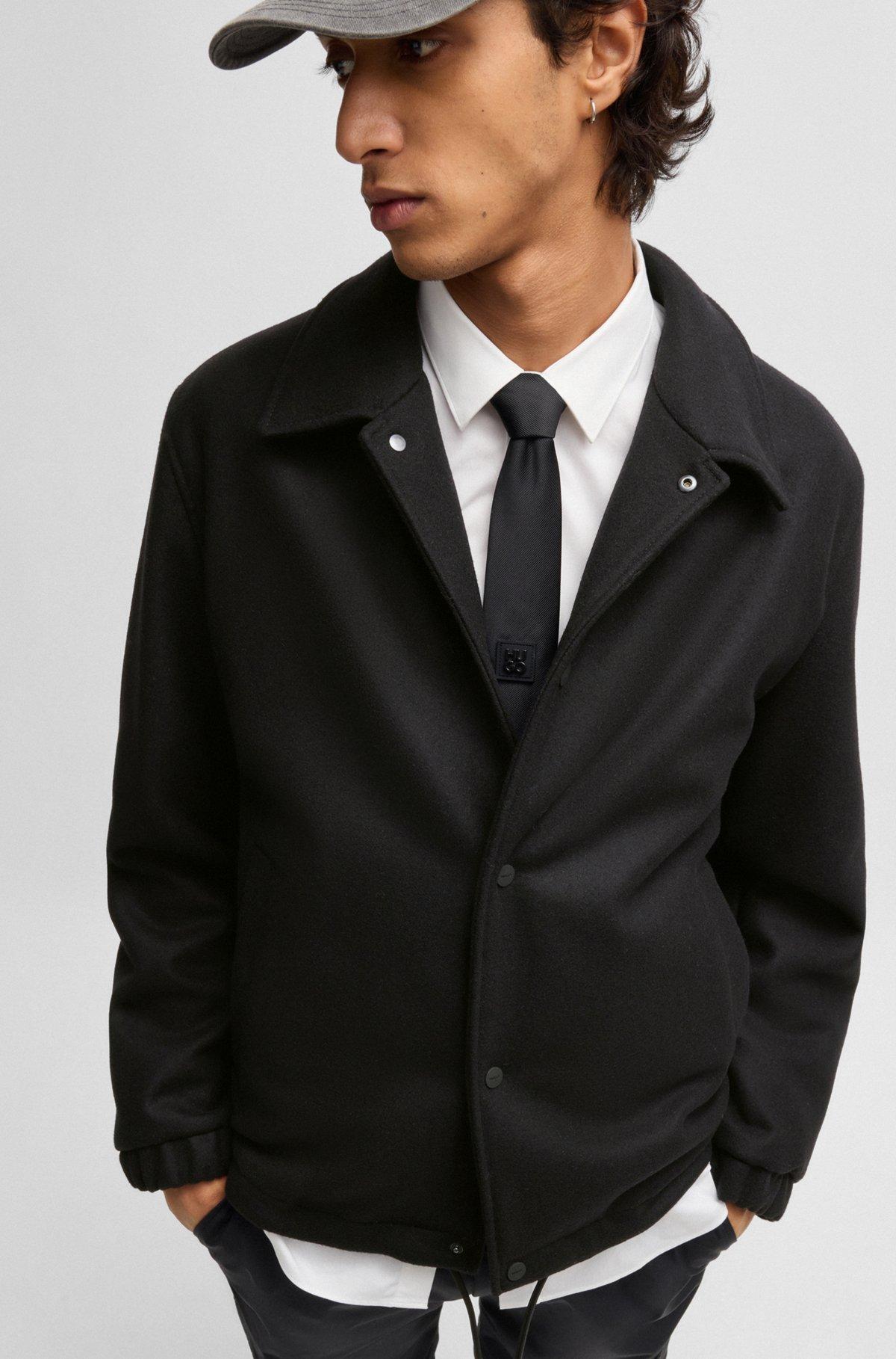 Wool coach jacket with adjustable hem Product Image