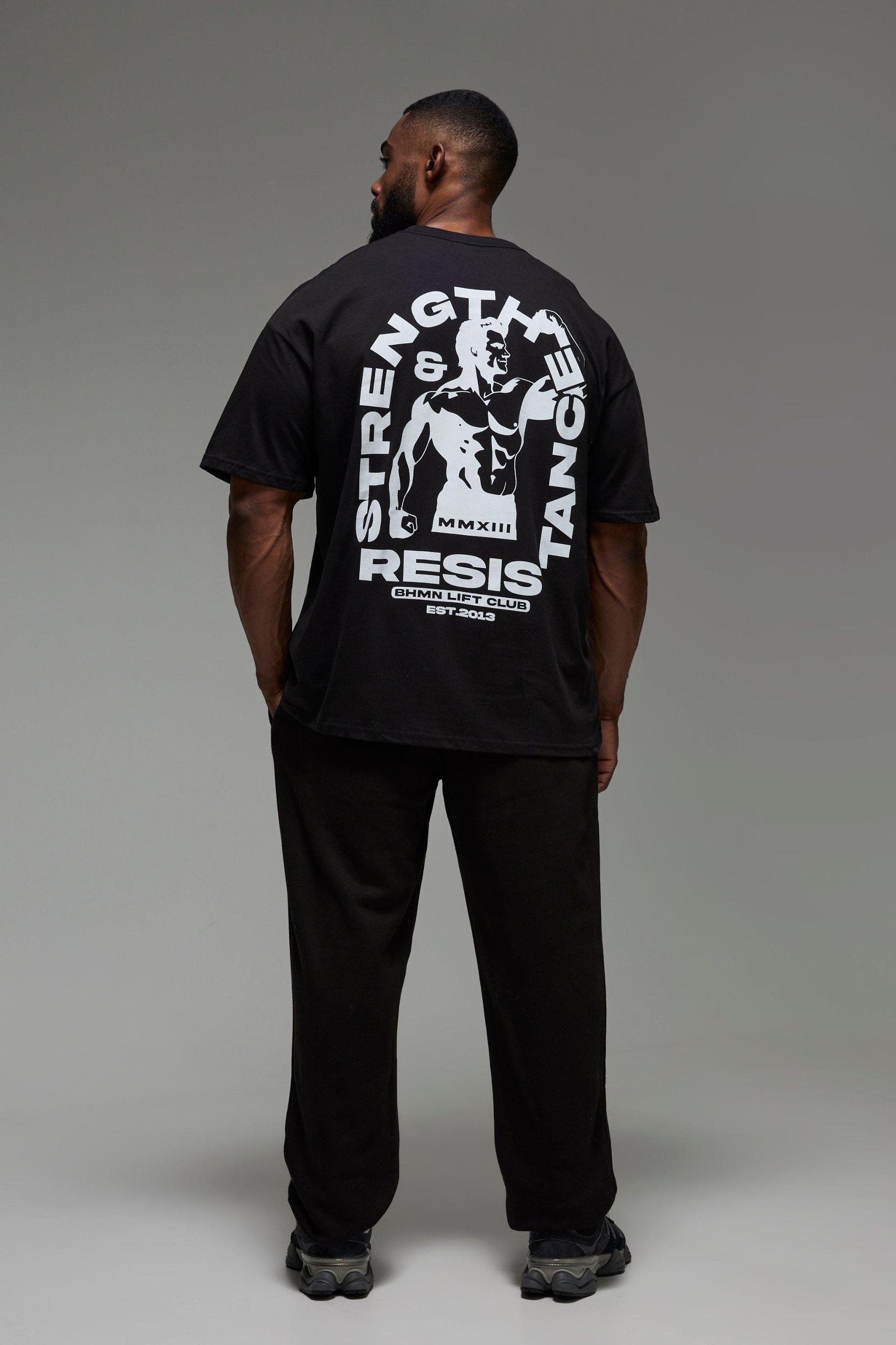 Man Active Miami Lift Club Oversized Sweatpants | boohooMAN USA Product Image