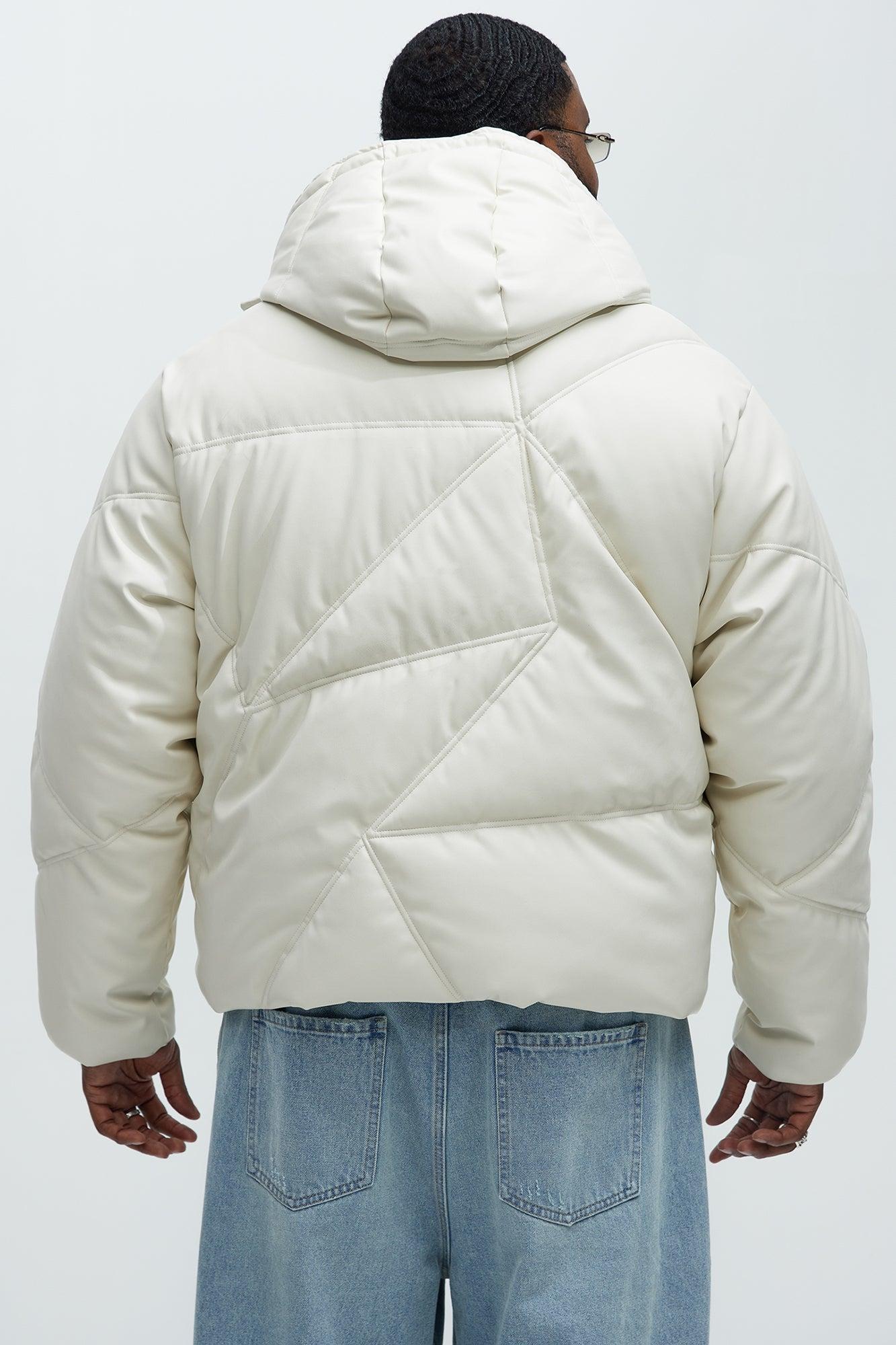 Looking For Me Padded Hood Puffer - White Male Product Image