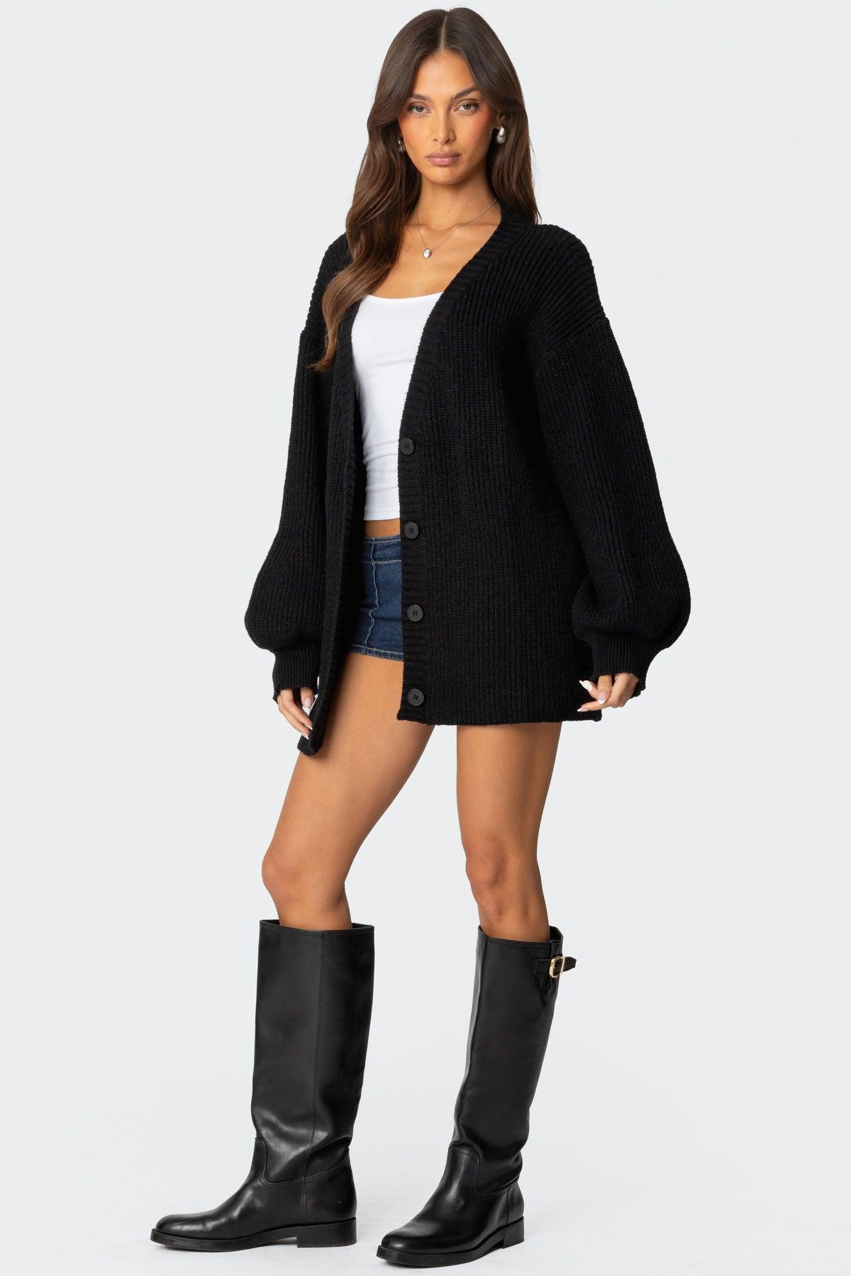 Mathilde Oversized V Neck Cardigan Product Image