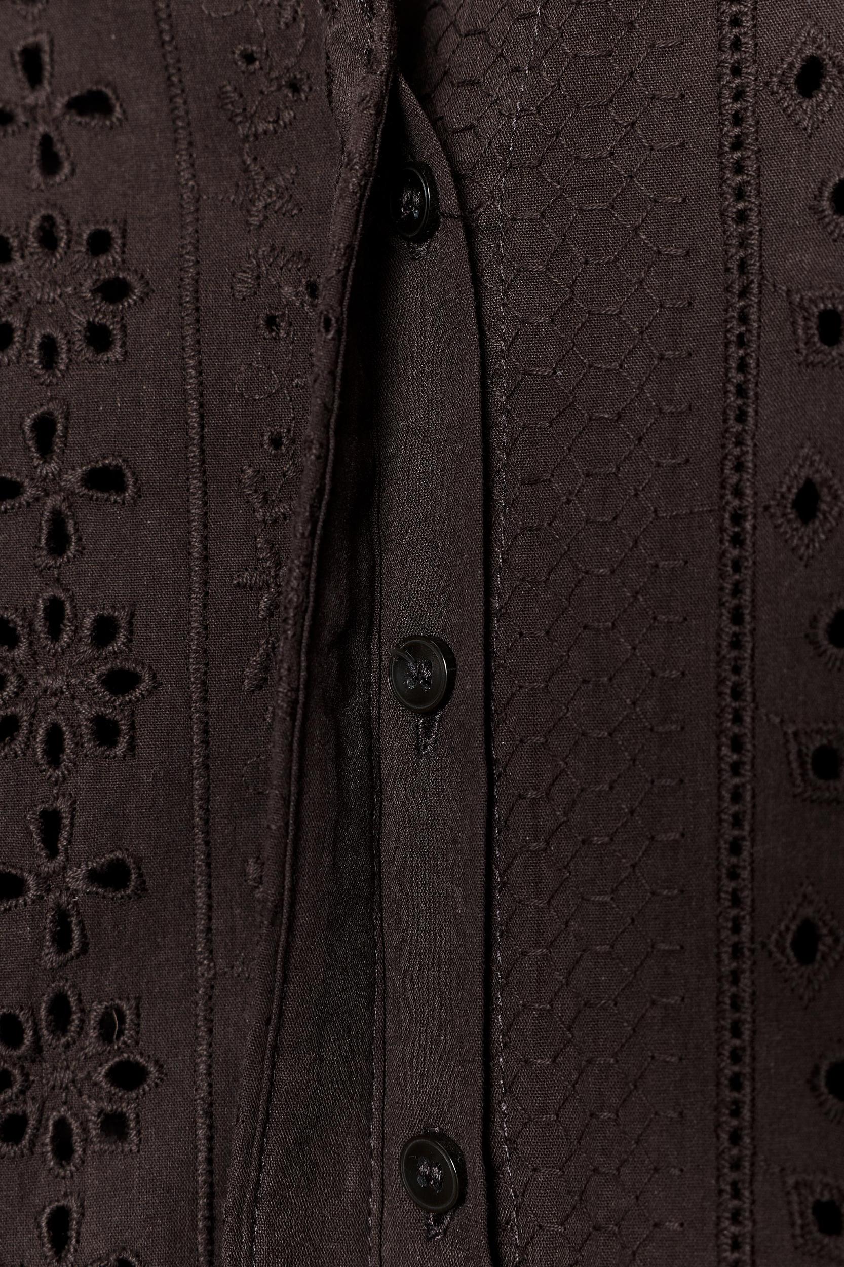 PUFF SLEEVE SHIRT WITH PERFORATED EMBROIDERY Product Image