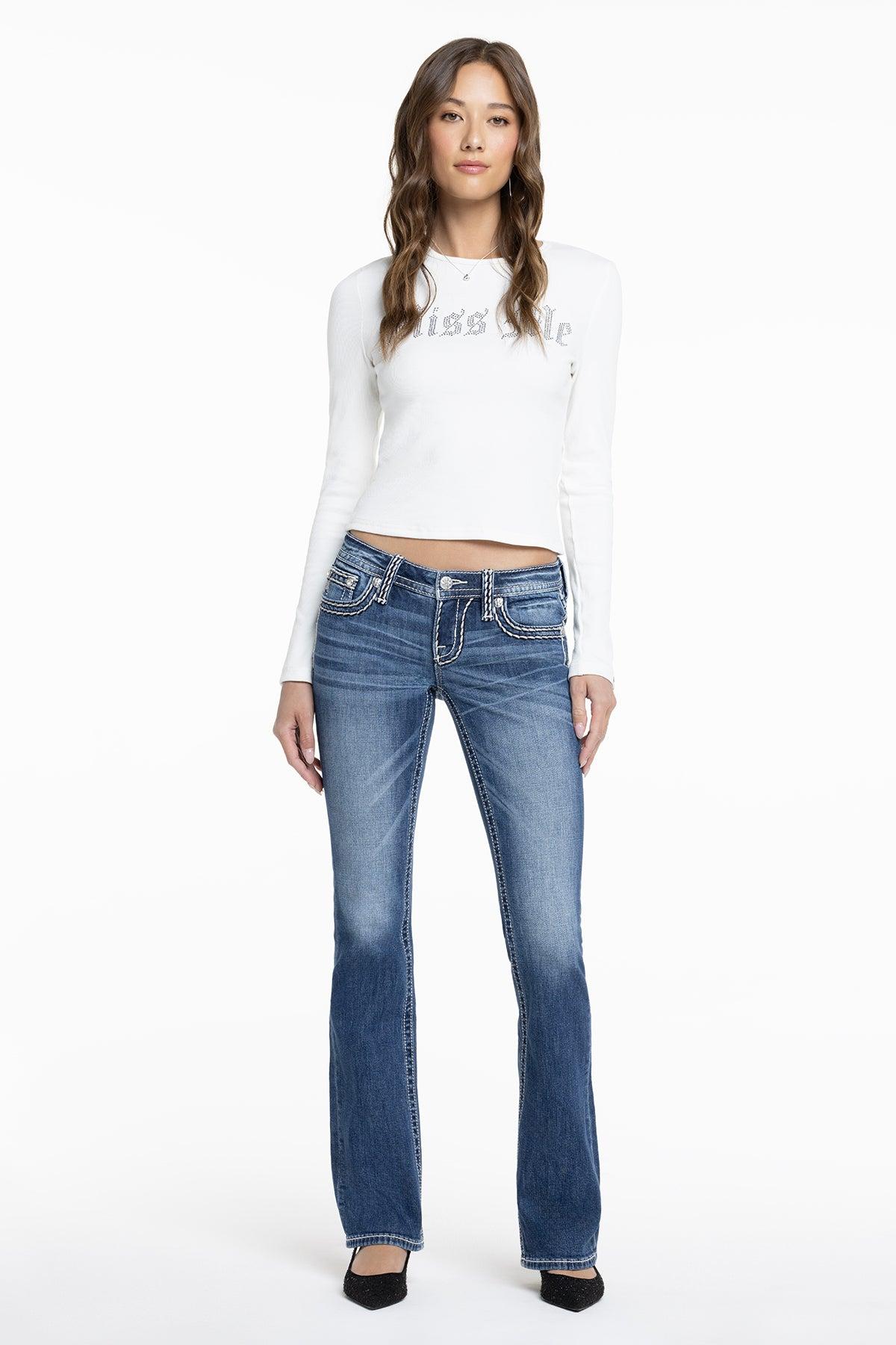 Cleo Stitched Bootcut Jeans Product Image