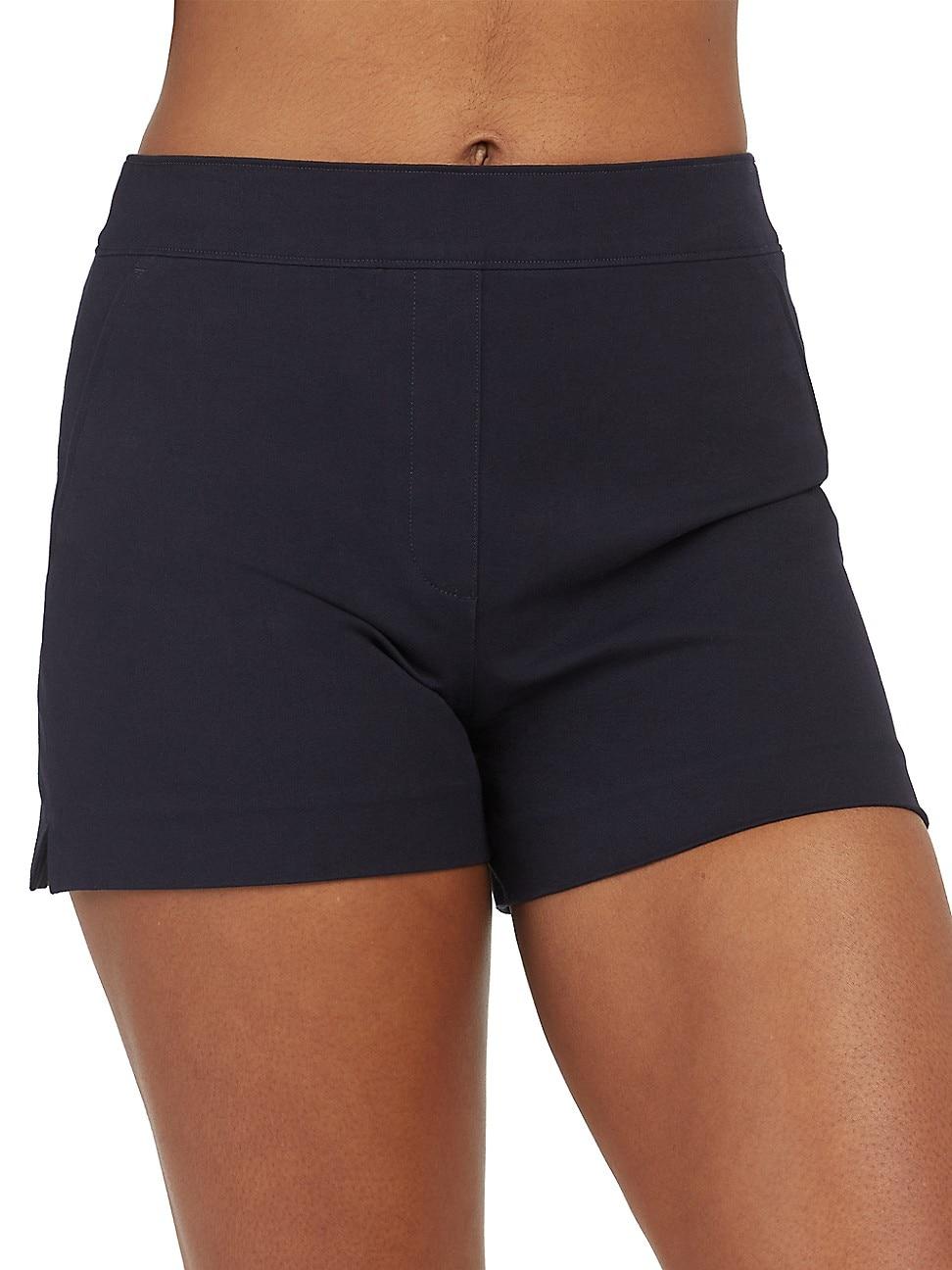 Womens Polished Stretch Cotton Shorts Product Image