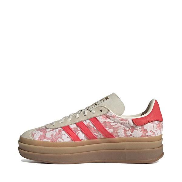 Womens adidas x Liberty London Gazelle Bold Athletic Shoe - Cloud / Cream / Better Scarlet Product Image