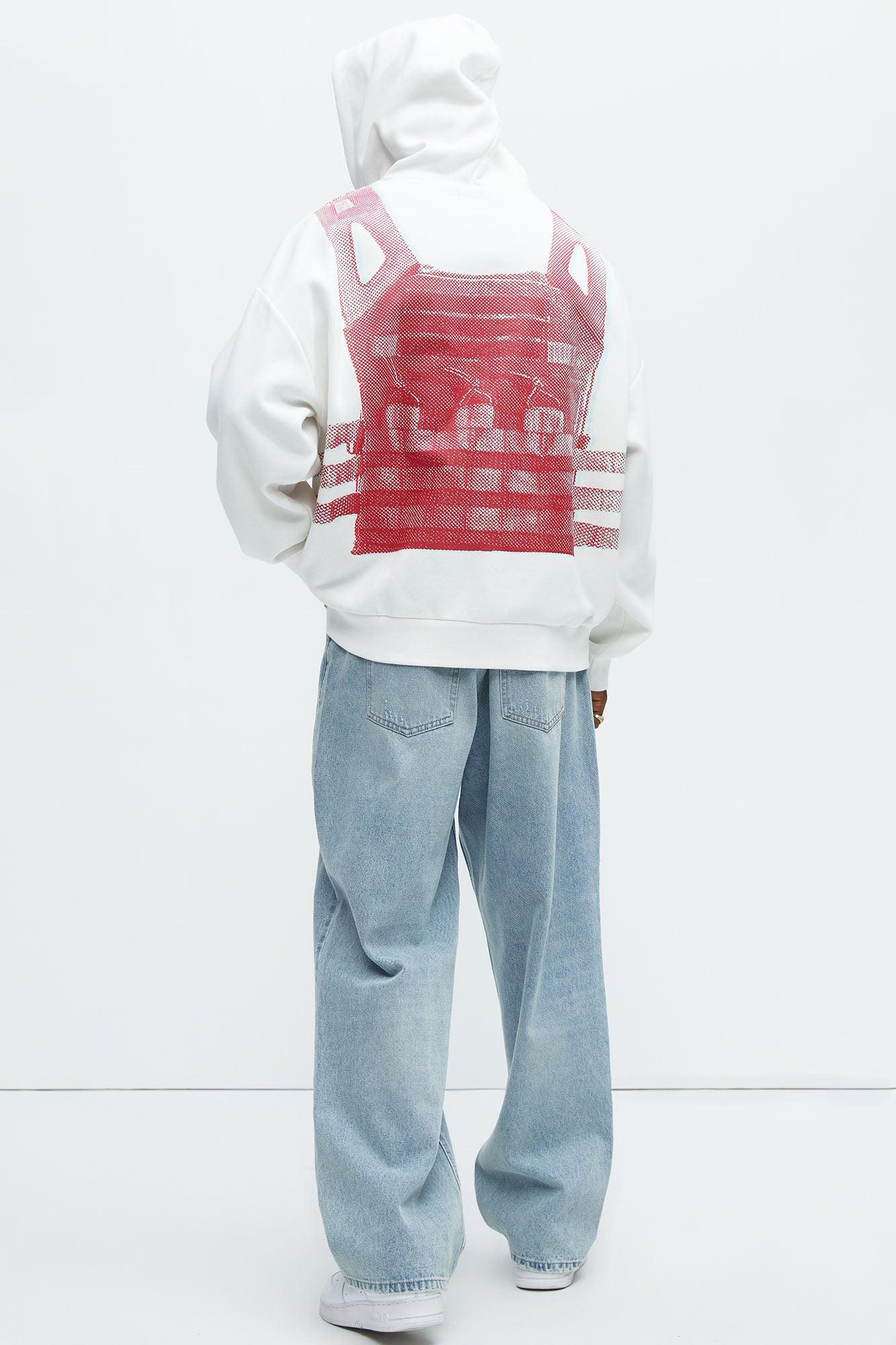 Tyson Fully Protected Oversized Hoodie - White/combo Product Image