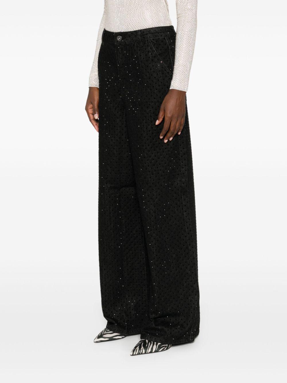 rhinestone-embellished jeans Product Image