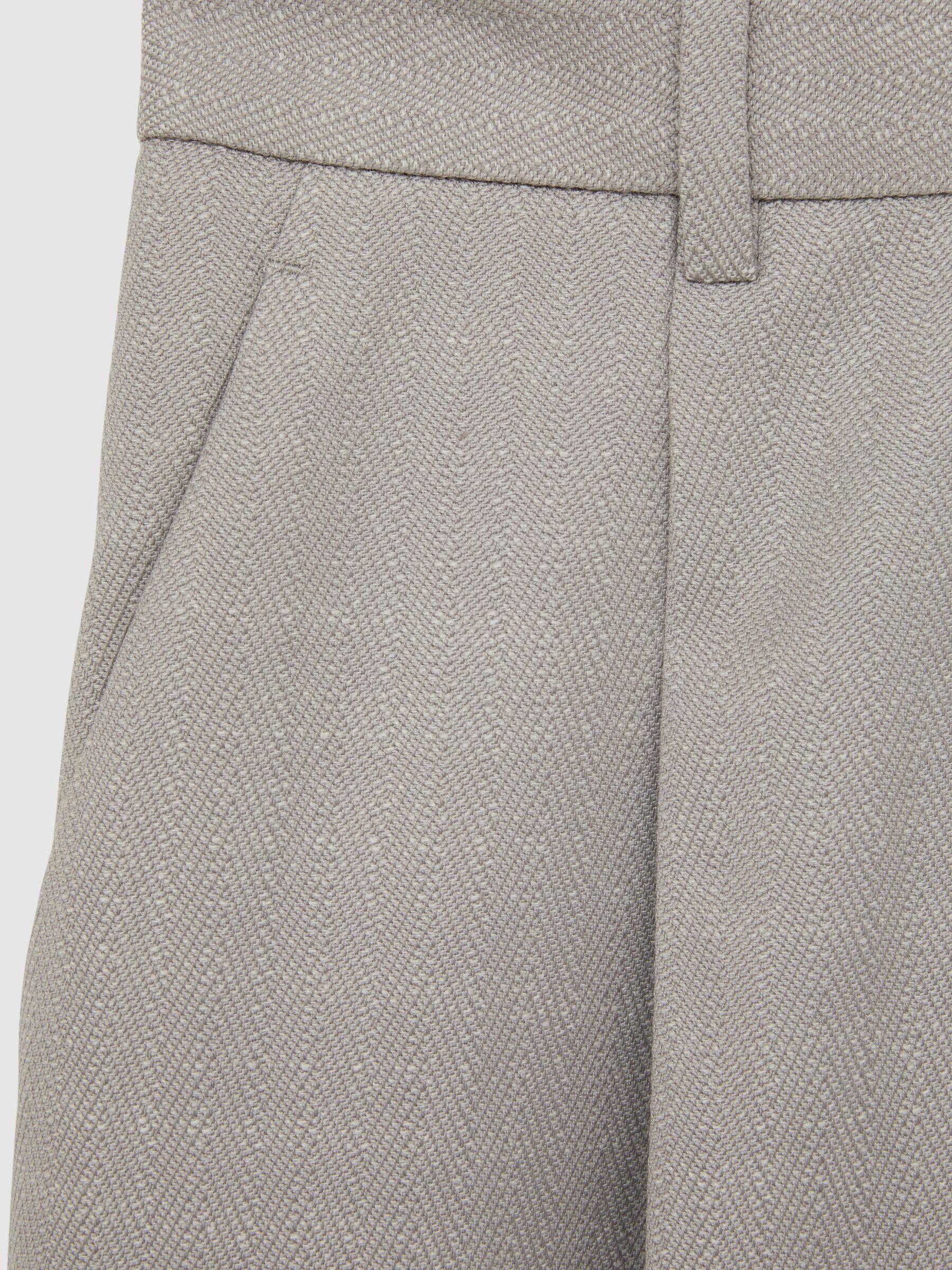 Petite Jersey Twist-Detail Midi Dress in Grey Product Image