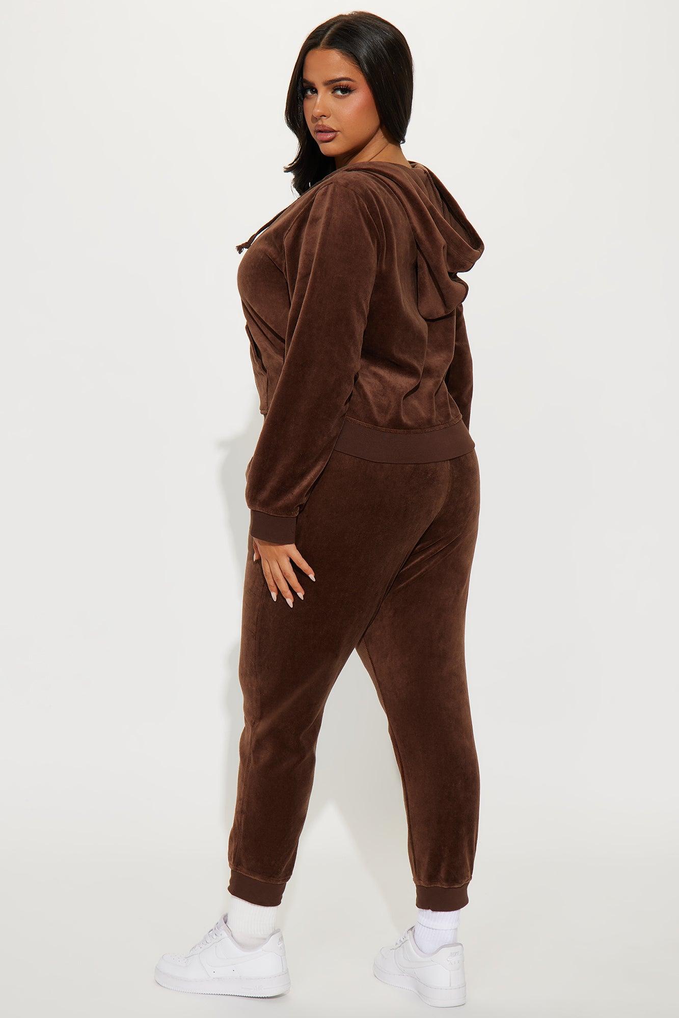 The Original Trendsetter Velour Set - Chocolate Product Image