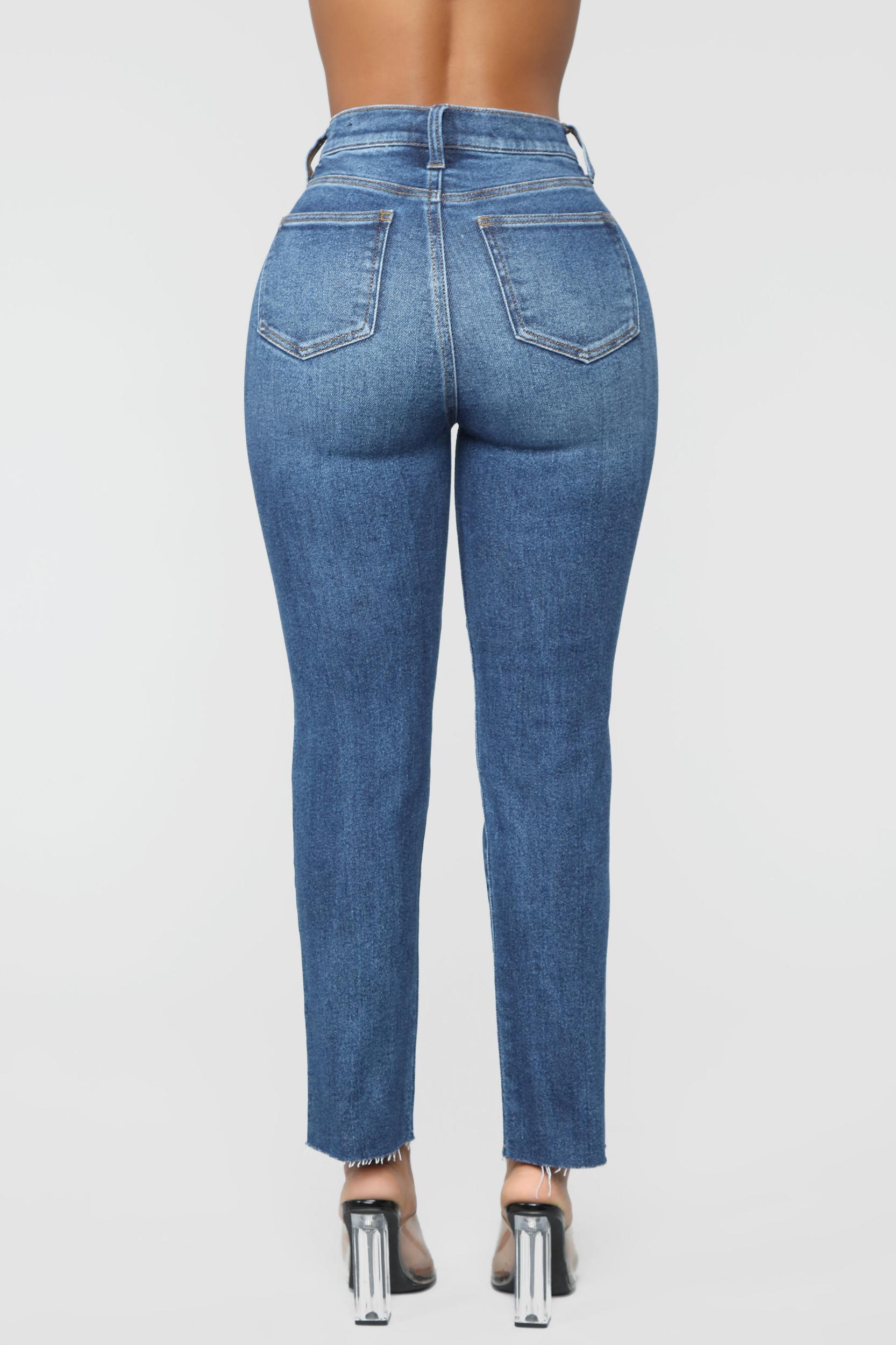 Burning Love High Rise Mom Jeans - Medium Blue Wash Product Image