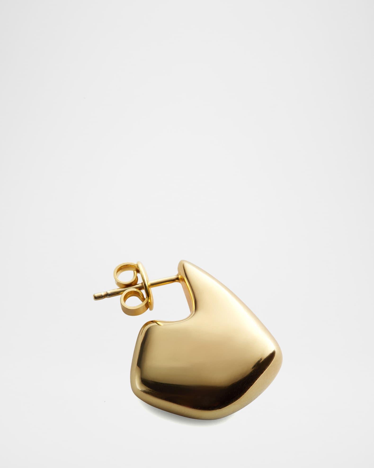 Gold Finish Sculpted Earrings Product Image