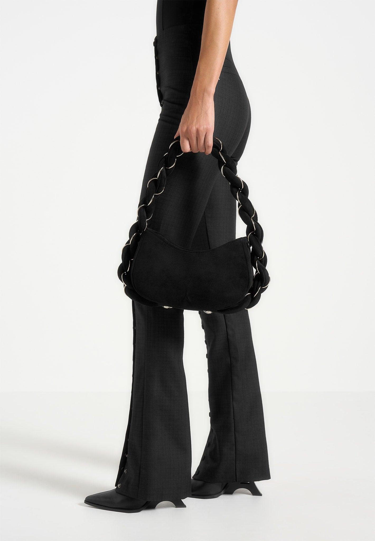 Therese - Tailored Button Detail Trousers - Black Female Product Image