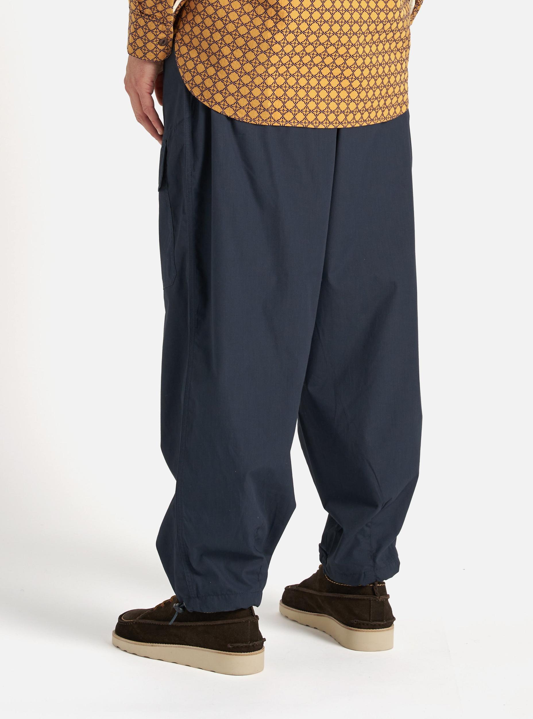 Universal Works Loose Pilot Trouser in Navy Recycled Polytech Product Image