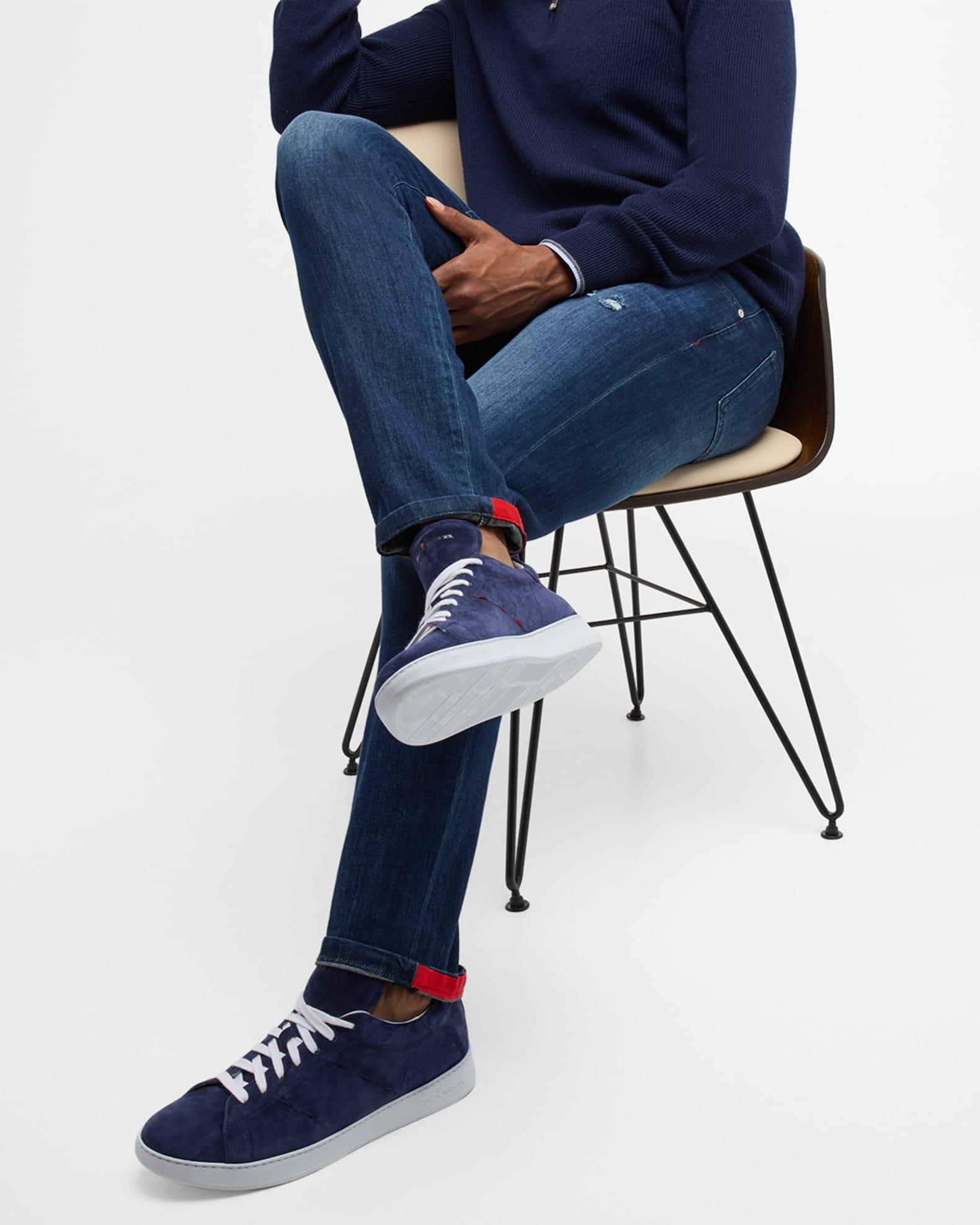 Men's Suede Low-Top Sneakers Product Image