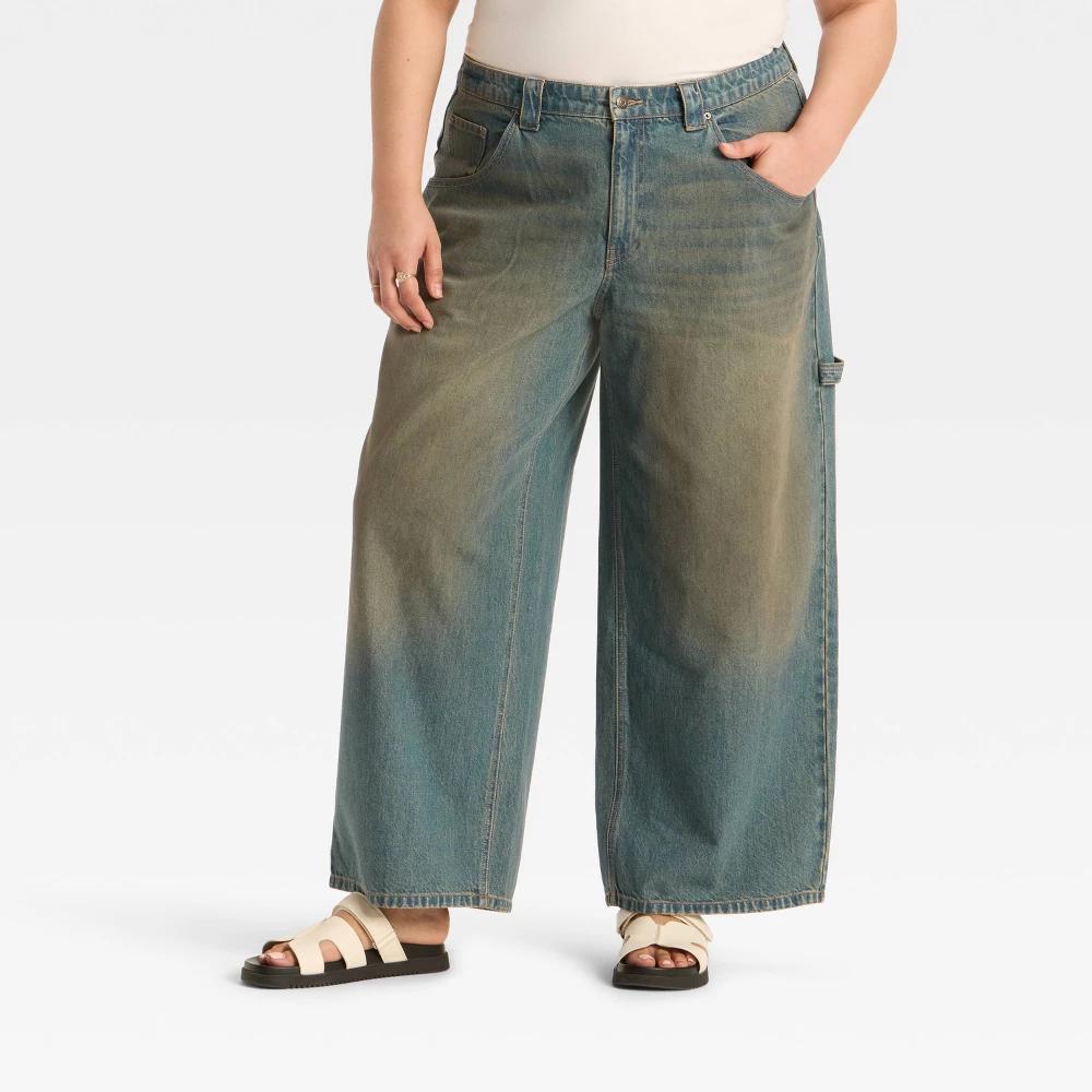 Women's Mid-Rise Wide Leg Jeans - Wild Fable™ Product Image