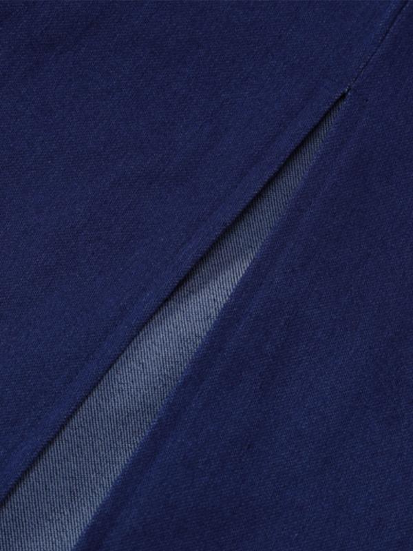 Bandeau Split Denim Bodycon Maxi Dress Product Image