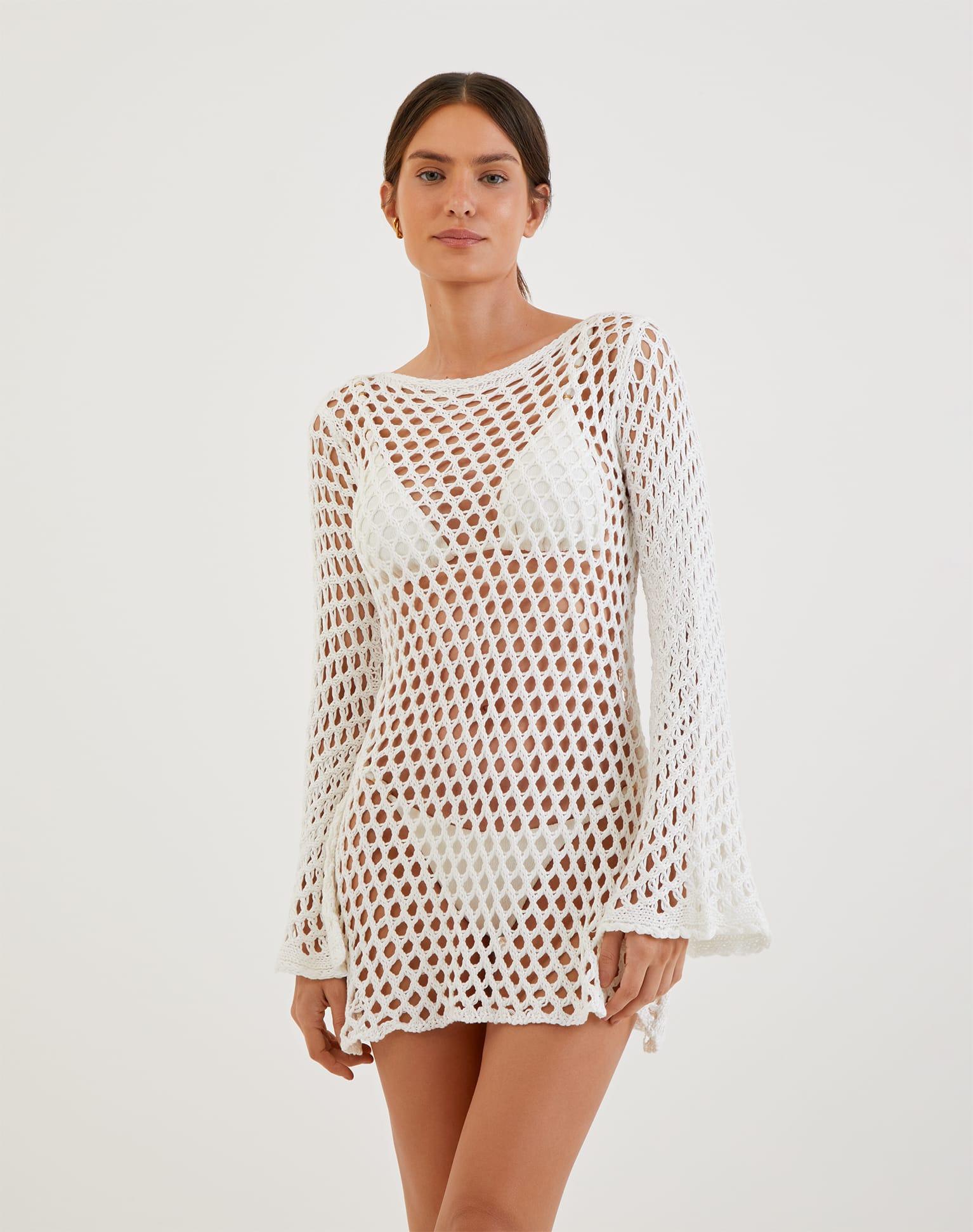 Belle Short Cover Up - Off White Product Image