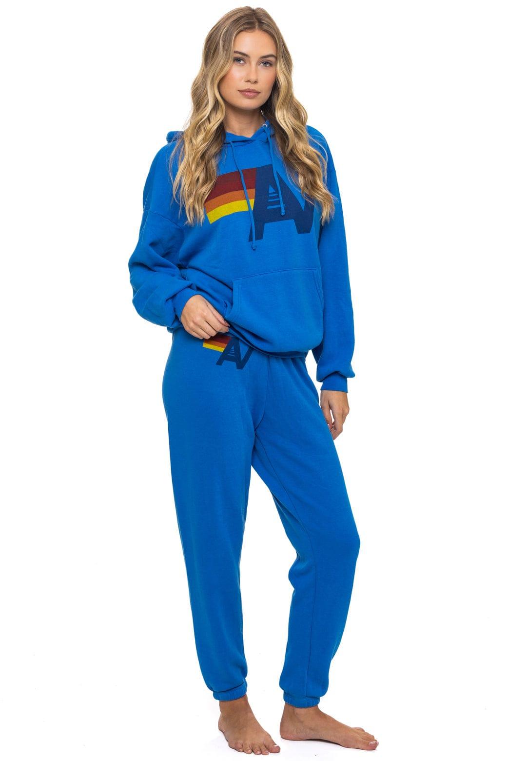 5 STRIPE SWEATPANTS - ADVENTURE BLUE // RAINBOW WHITE Female Product Image