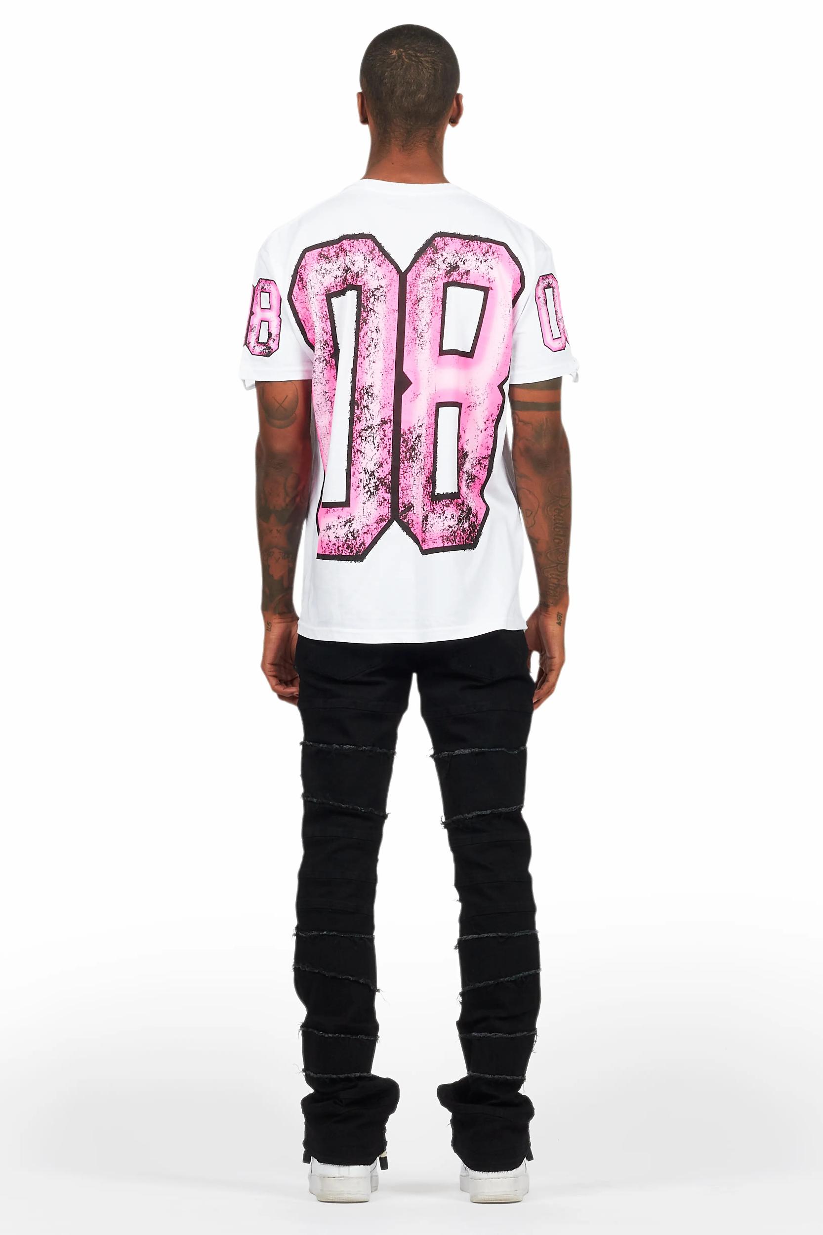 Franko Jet Black Stacked Flare Jean Male Product Image