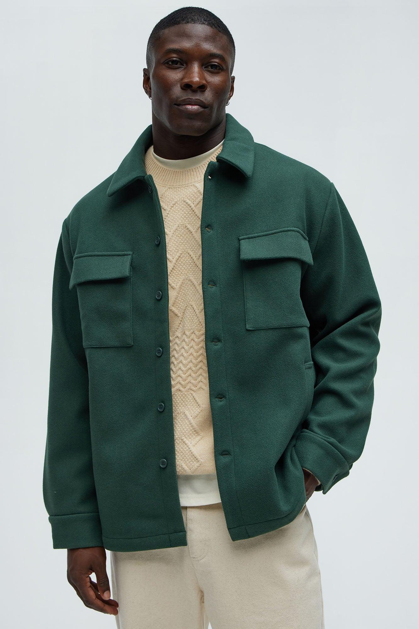 Ballou Pocket Button Up Shirt - Green Product Image