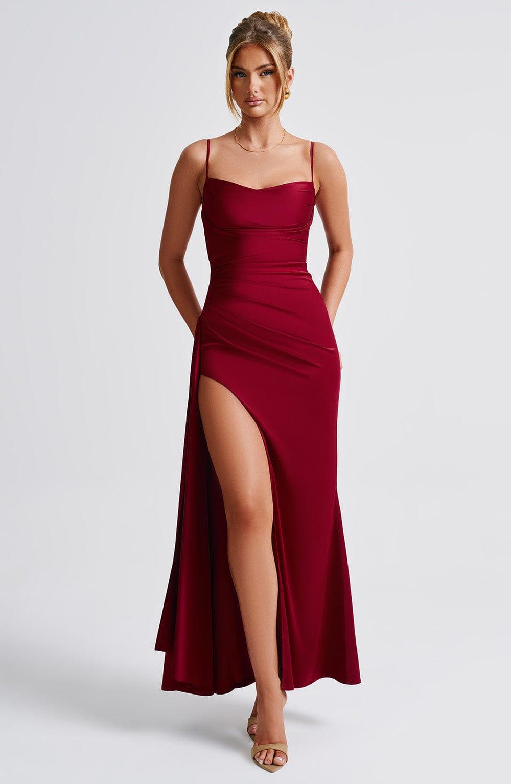 Winona Maxi Dress - Burgundy Product Image