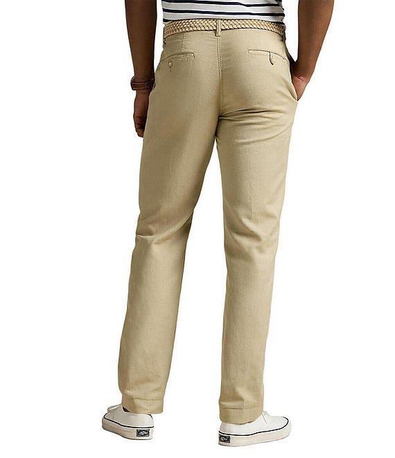 Polo Ralph Lauren Straight Fit Linen Blend Pants Product Image