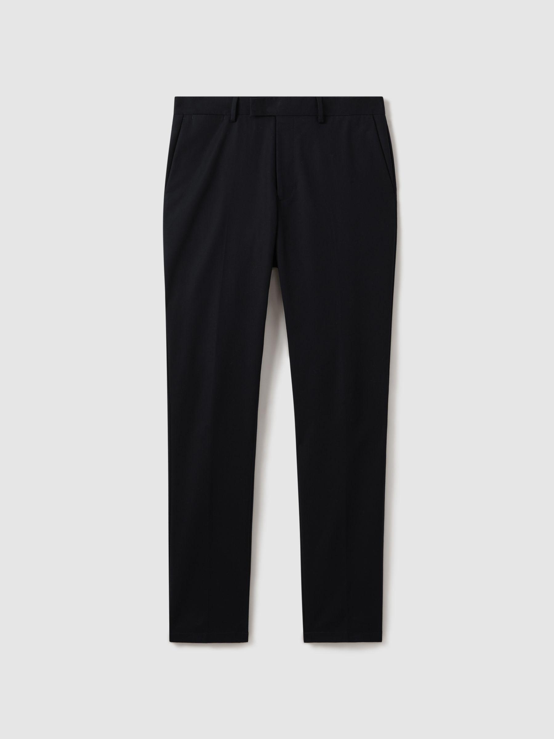Cotton Blend Chinos in Navy Product Image