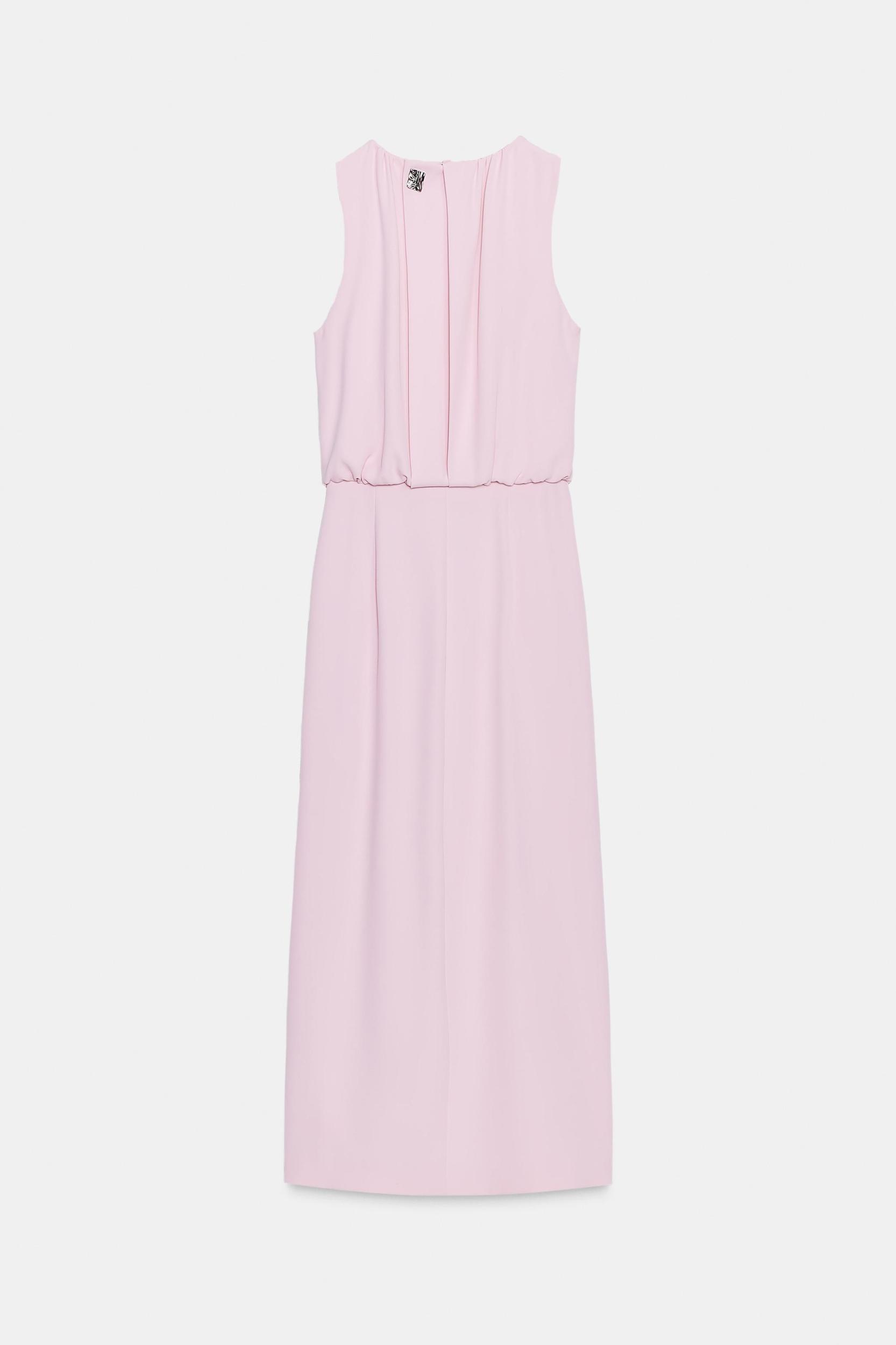 RUCHED WAIST MIDI DRESS Product Image