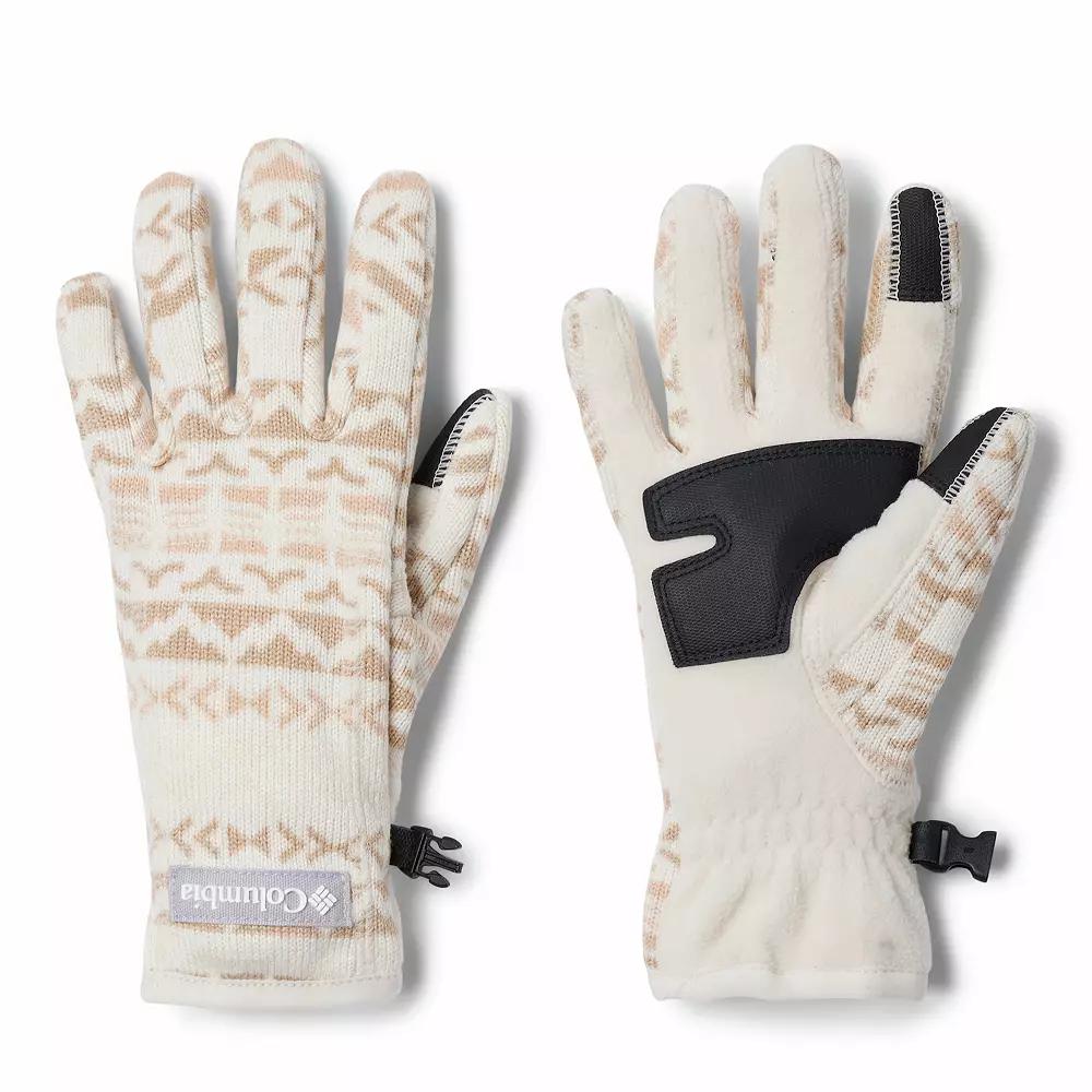 Women's Columbia Sweater Weather Gloves, Size: XL, Chalk Check Product Image
