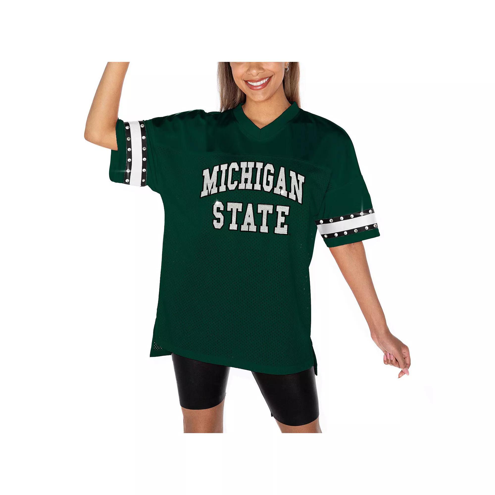 Women's Gameday Couture Green Michigan State Spartans Until Kickoff Rhinestone Fashion T-Shirt,  Product Image