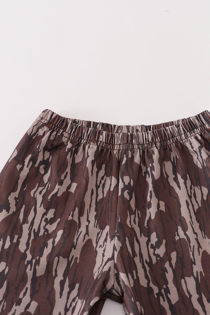 Camouflage antler embroidery pants set Product Image