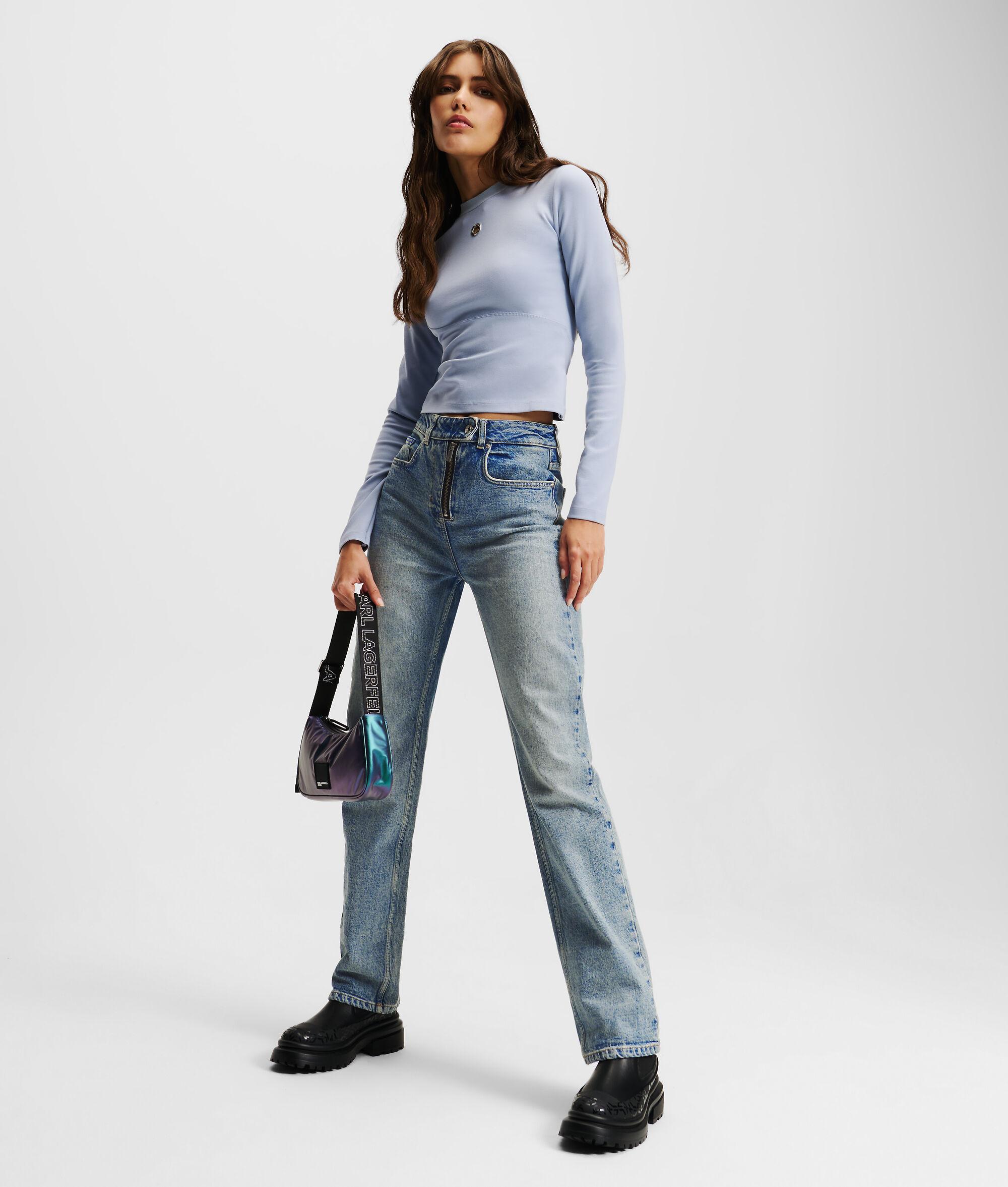 HIGH-RISE ZIP-FLY STRAIGHT JEANS Product Image