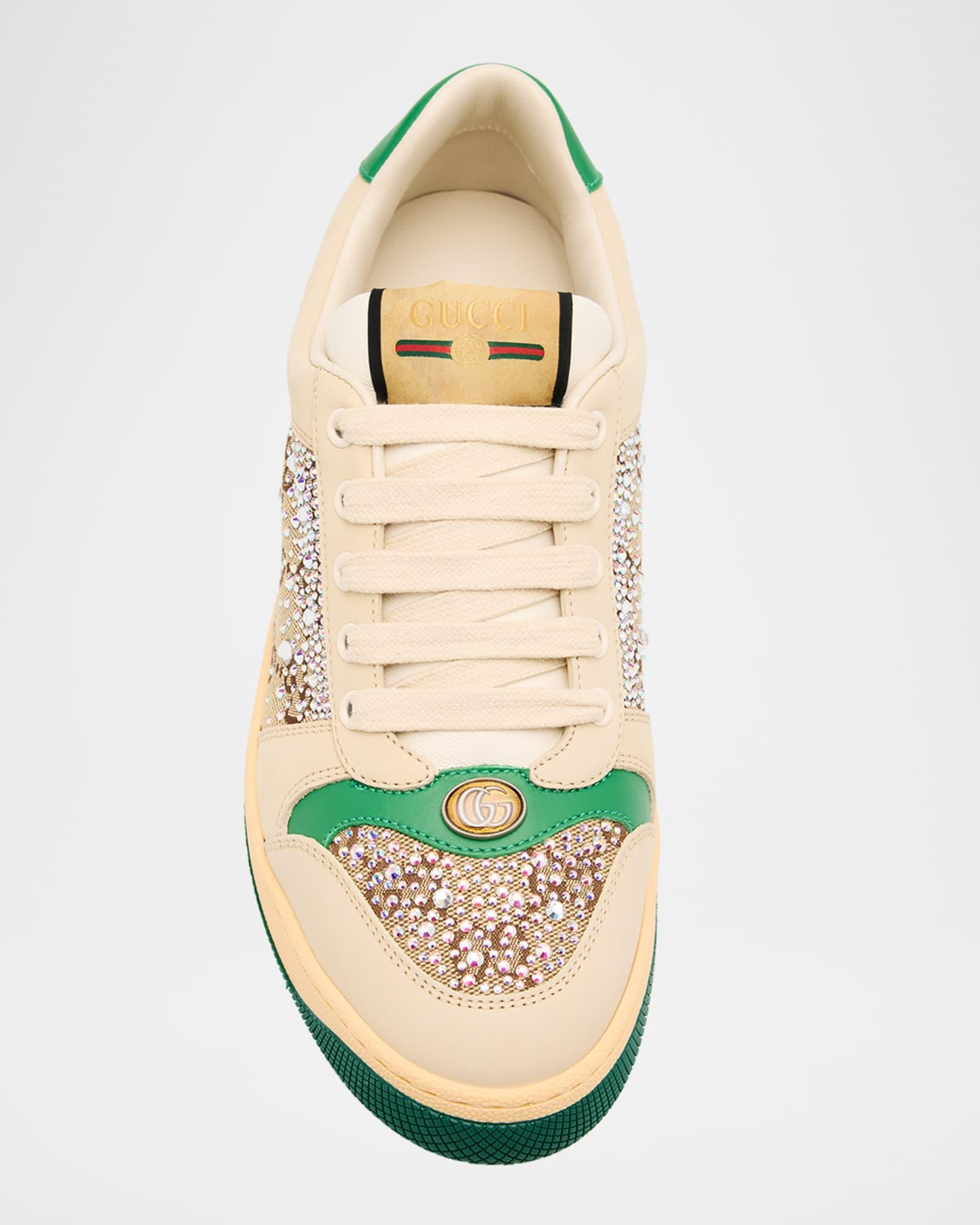 Screener GG Canvas Crystal Leather Sneakers Product Image