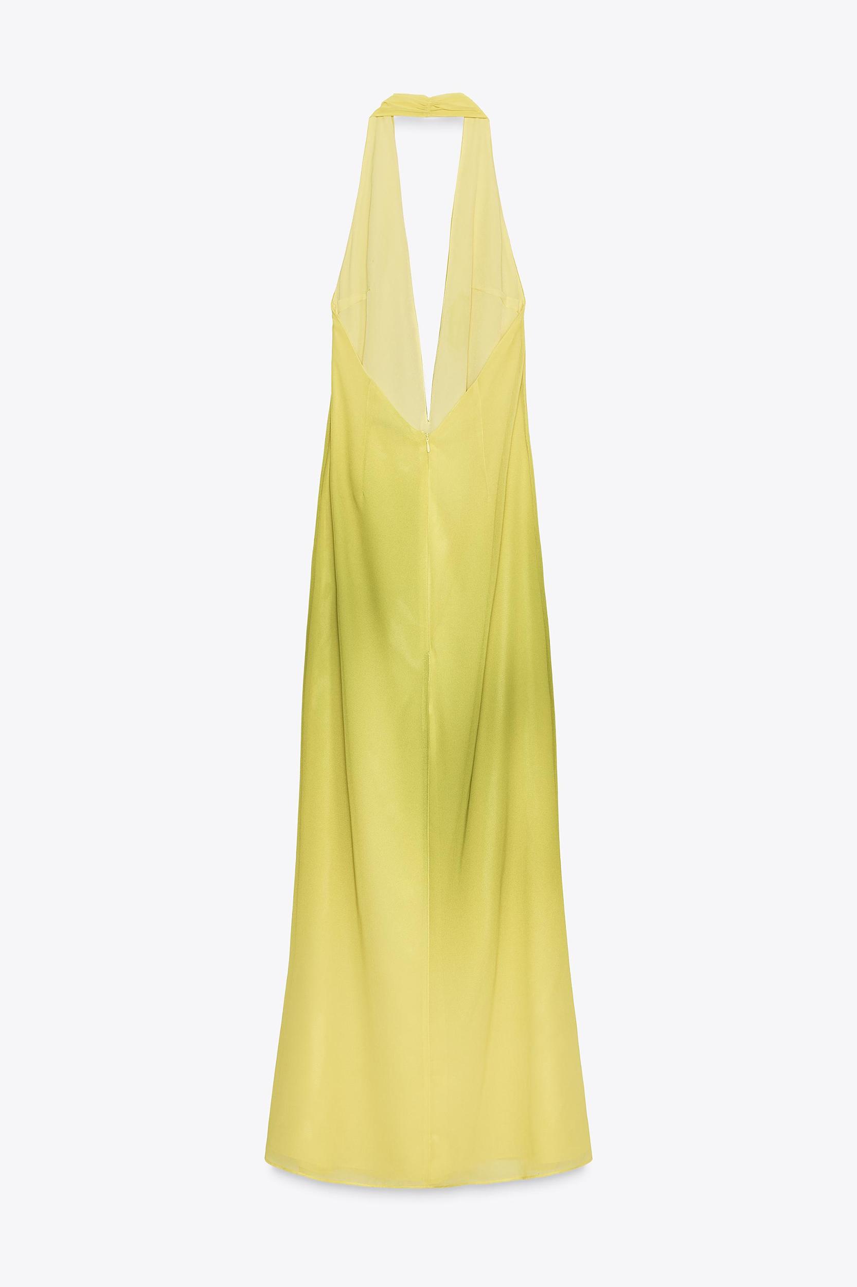 LONG FLORAL PRINT KNOTTED DRESS Product Image