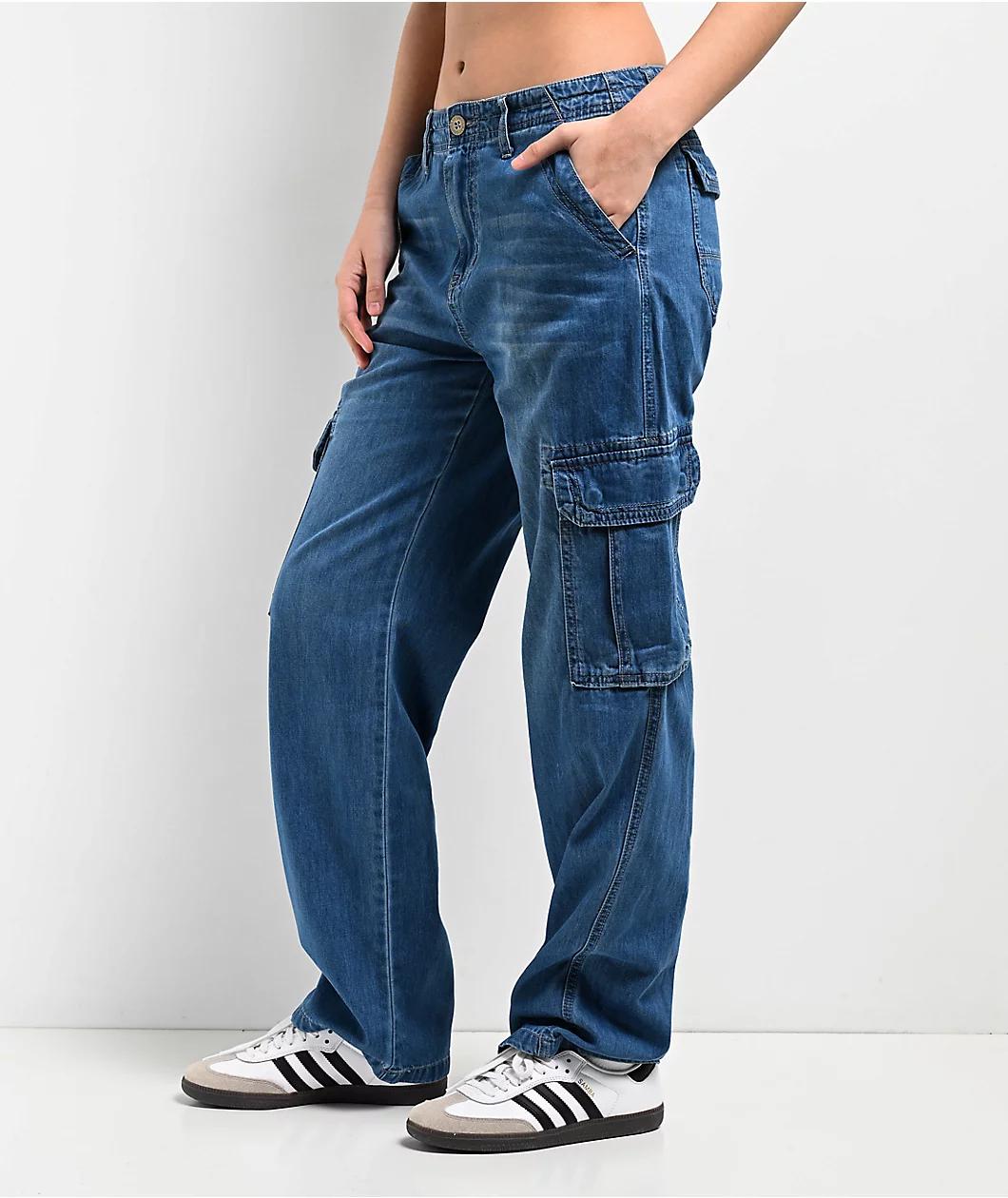 Unionbay Jayde Rigid Denim Cargo Jeans Product Image