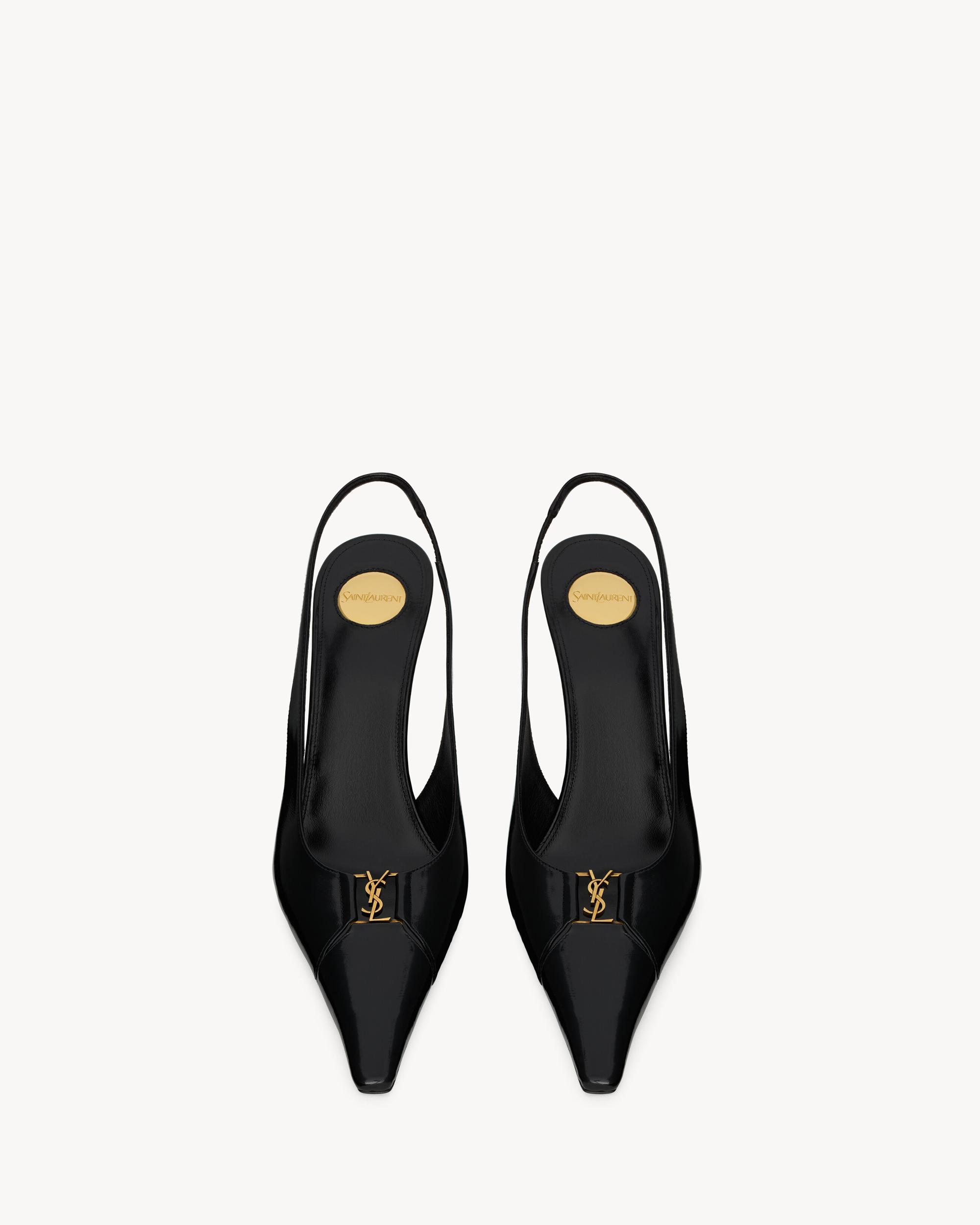 BABYLONE BRETEUIL slingback pumps in smooth leather Product Image
