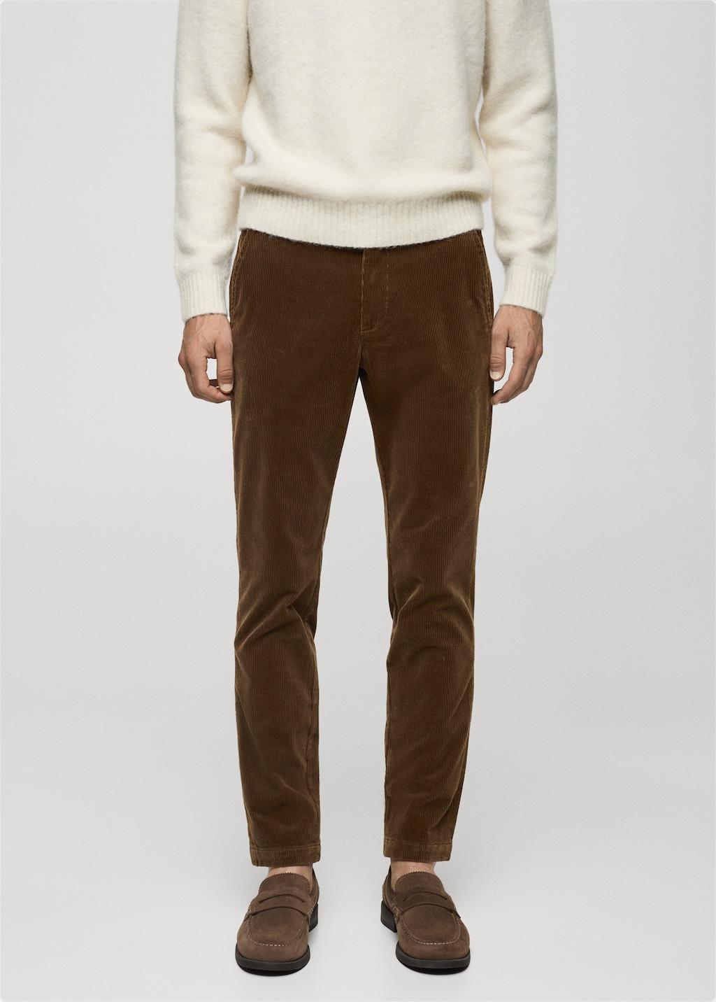 Corduroy slim-fit pants - Men | MANGO USA Product Image