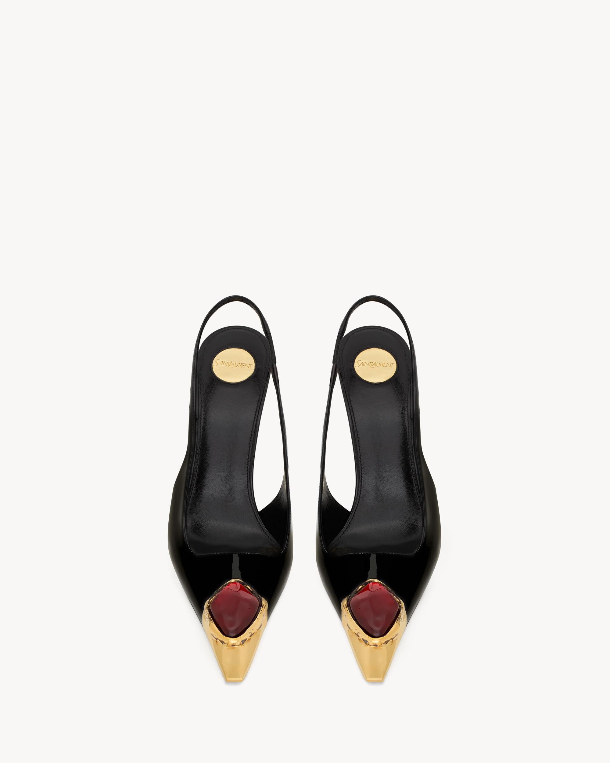 LOULOU slingback pumps in patent leather Product Image