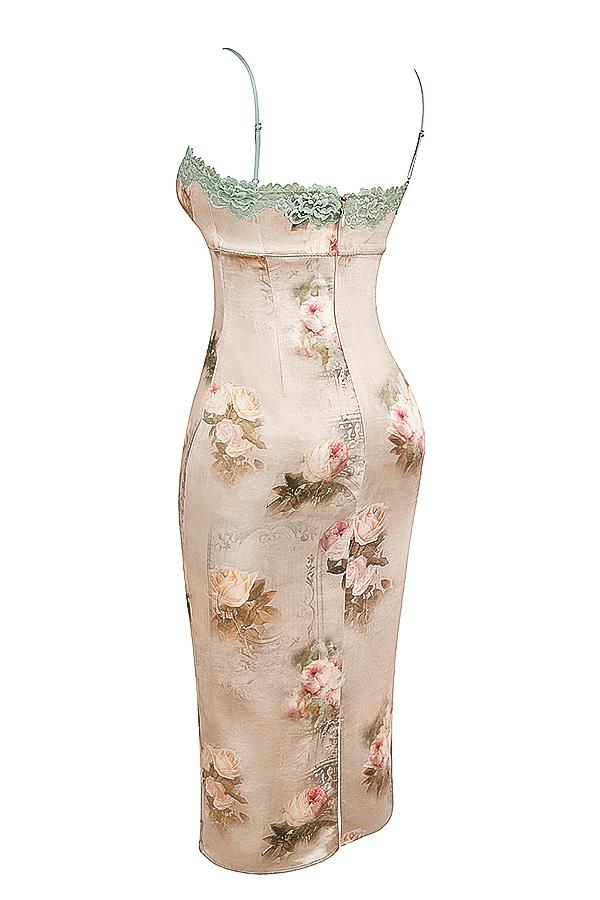 Venus  vintage floral midi dress Product Image