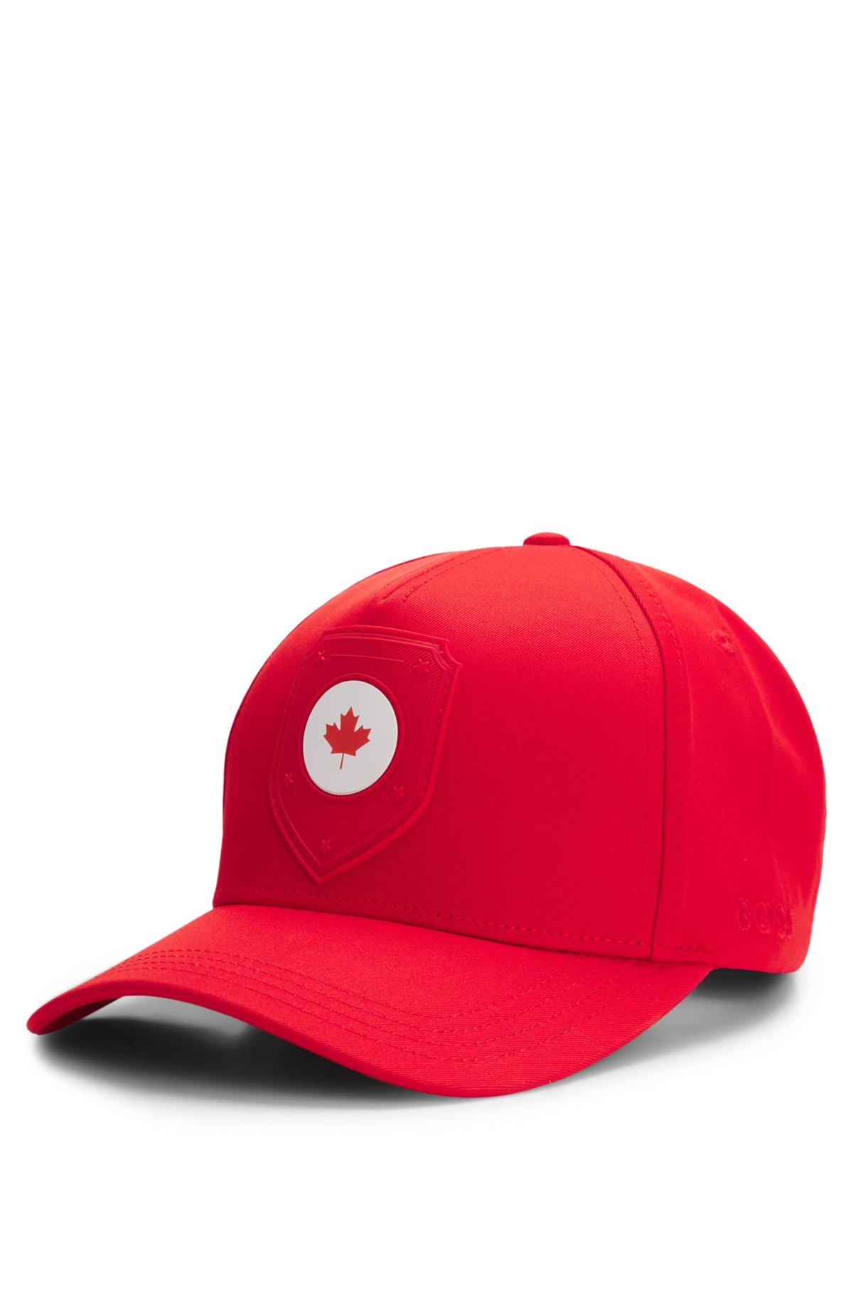 Logo cap in lustrous twill with country-flag badge Product Image