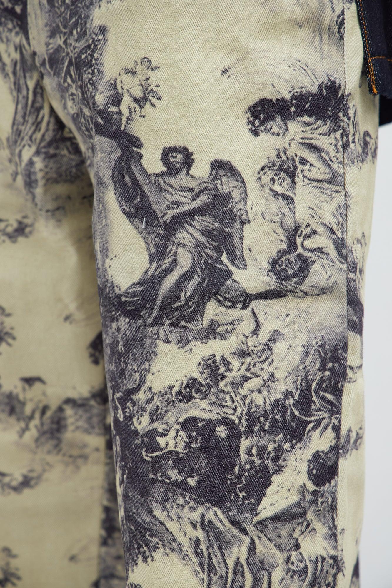 Relaxed Straight In My Era Renaissance Pants - Cream/combo Male Product Image