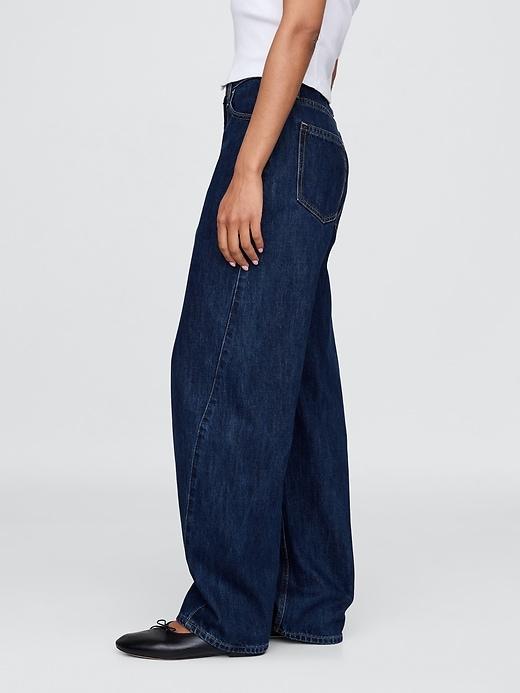 Curvy High Rise Barrel Jeans Product Image