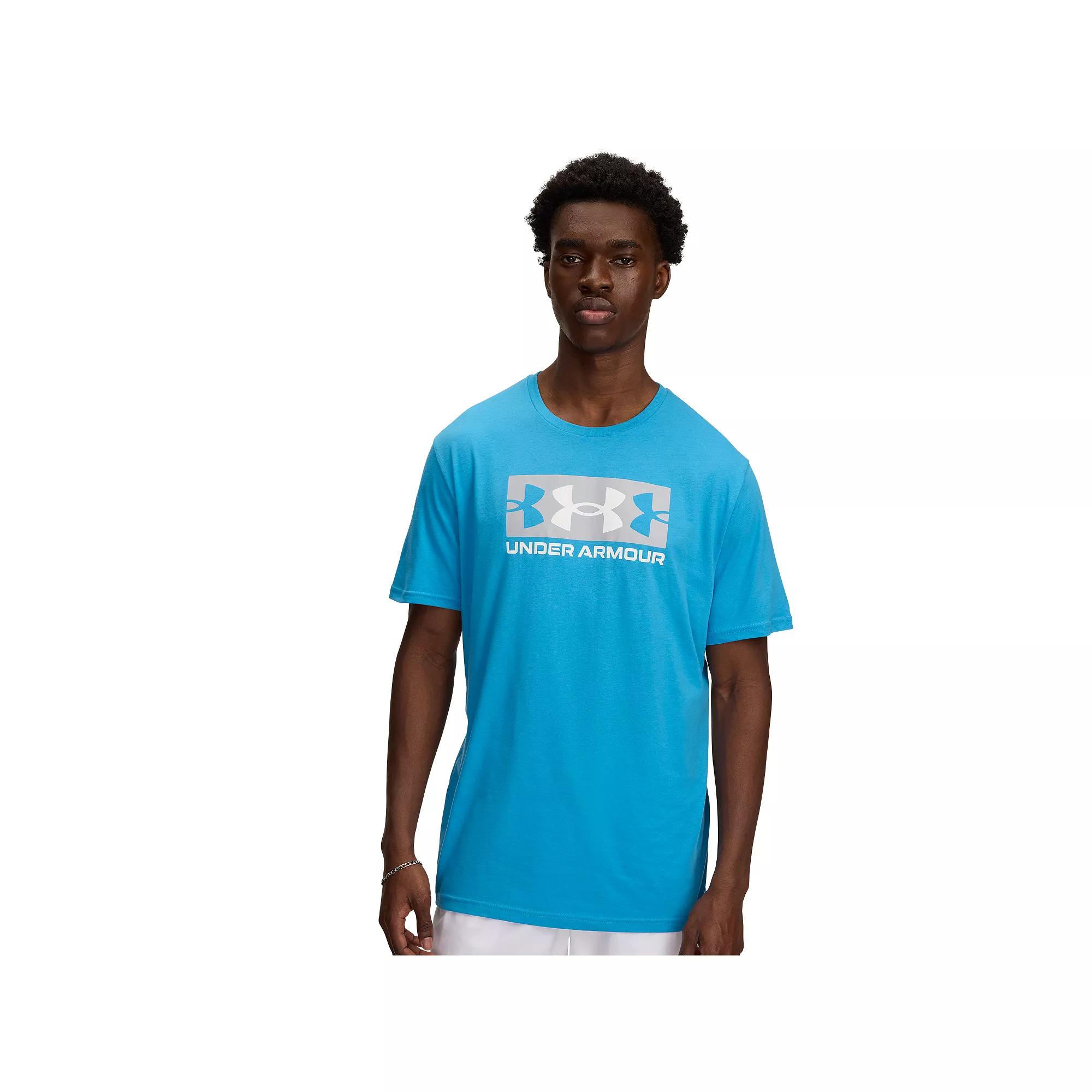 Men's Under Armour Men's Box Logo Short Sleeve Tee, Size: Large, Ether Product Image